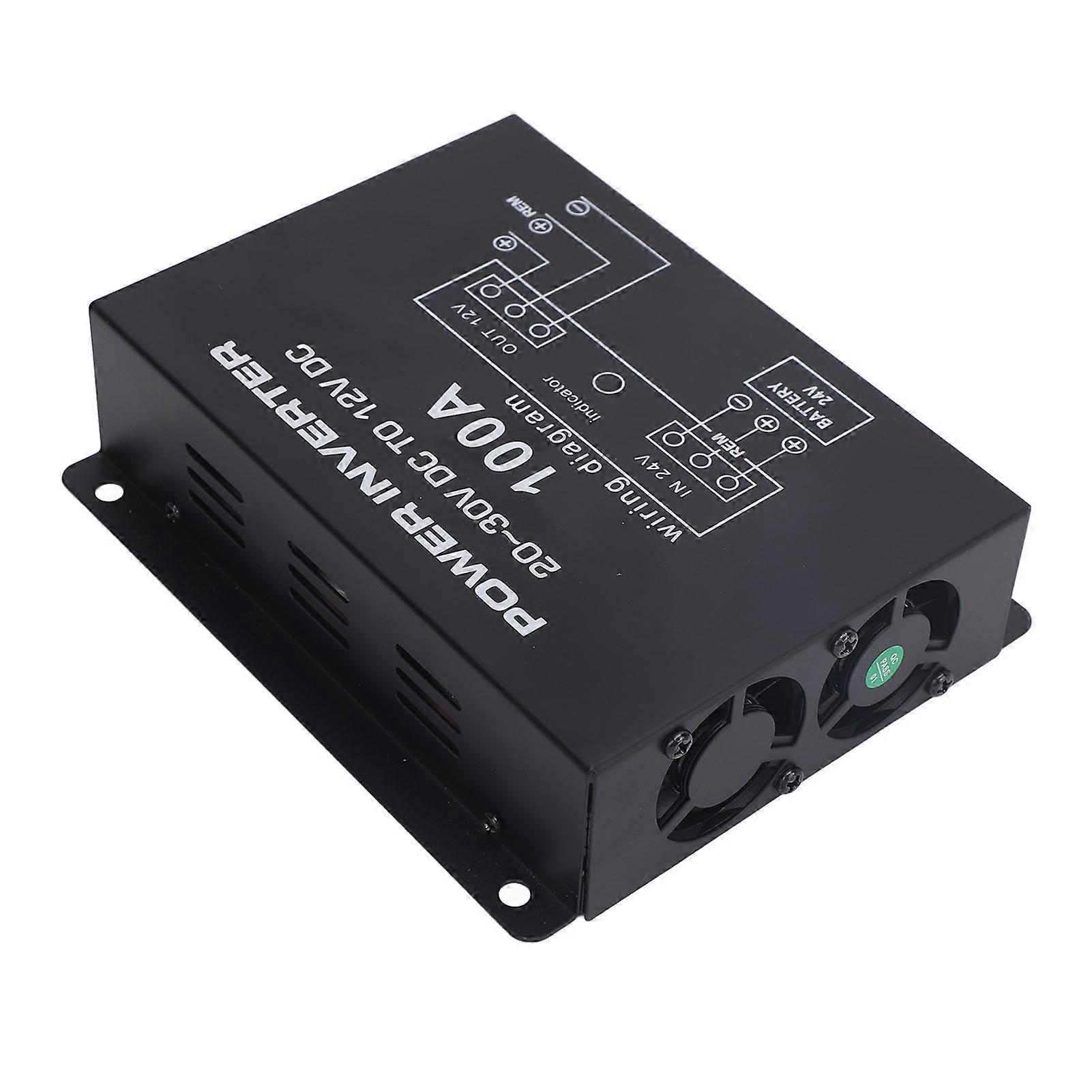 Power converter 24V to 12V 100A for SUVs with thermal management
