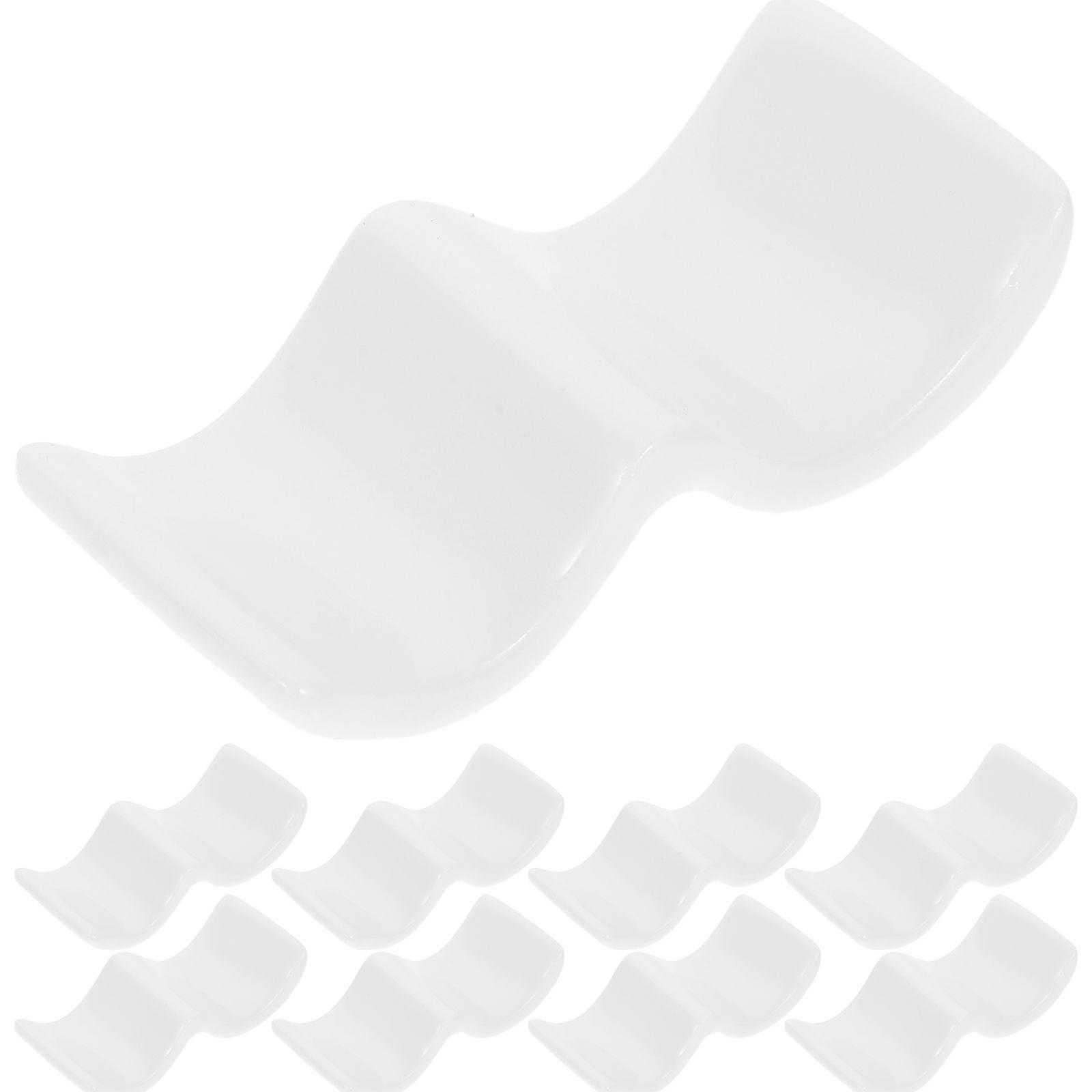 10個のセラミック箸はホームレストランパーティー用のスプーンフォークホルダーを置きます