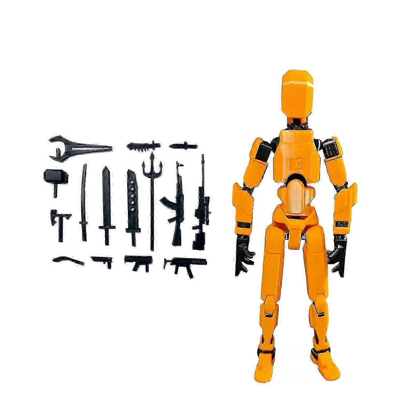 Titan13 Action Figure, Lucky Robot 13 Action Figure,3D Printed Multi-Jointed Movable Action Figures,Dummy Robot 13 Figure Creative Gif