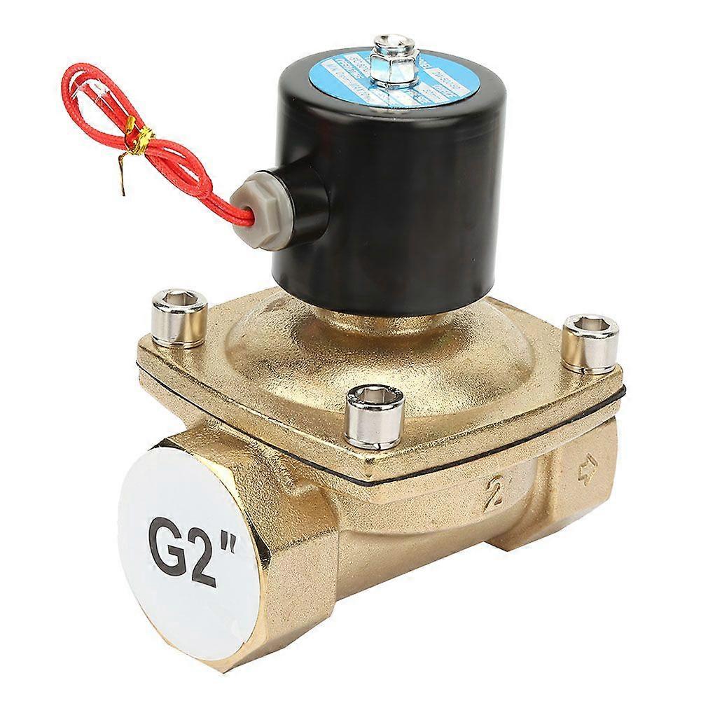 G2'' Single Direction Brass Solenoid Valve Straight Through Type Valve AC220VSH