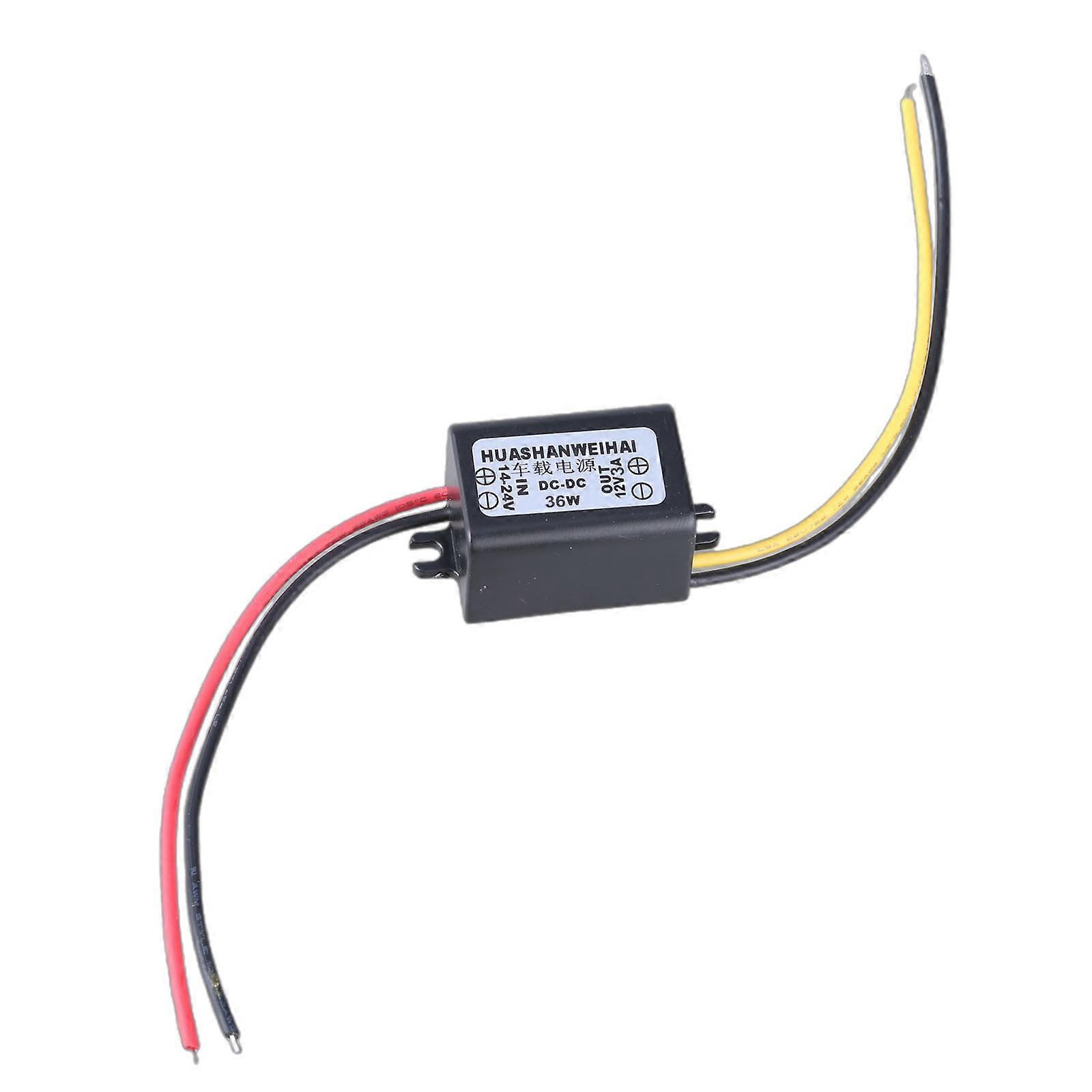Car Charging Voltages Regulator Power Converter DC24V to 12V 1/2A/3A Step Down Easy to Use Multicolor