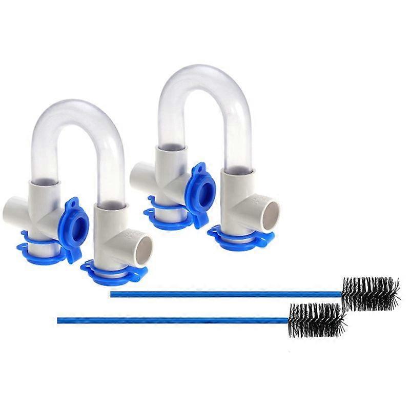 2Pack 3/4In Standard Condensate Trap with 16In Cleaning Brush PVC  parent U Trap for HVAC System