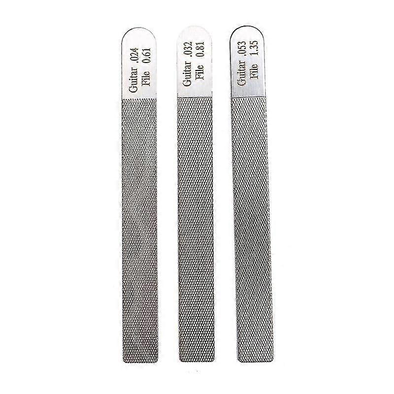 3 st/set Gitarr Sadelfilar Bandkroning Slot Filing Luthier Reparationsverktyg Kit För Gitarr Strängade Instrument