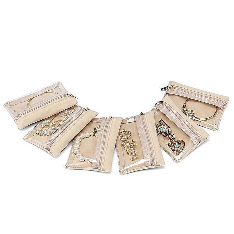 Pochette de voyage pour bijoux - 6 ou 12 pièces - Boîte de rangement pour bijoux et accessoires (boucles d'oreilles, etc.) - Multifonction