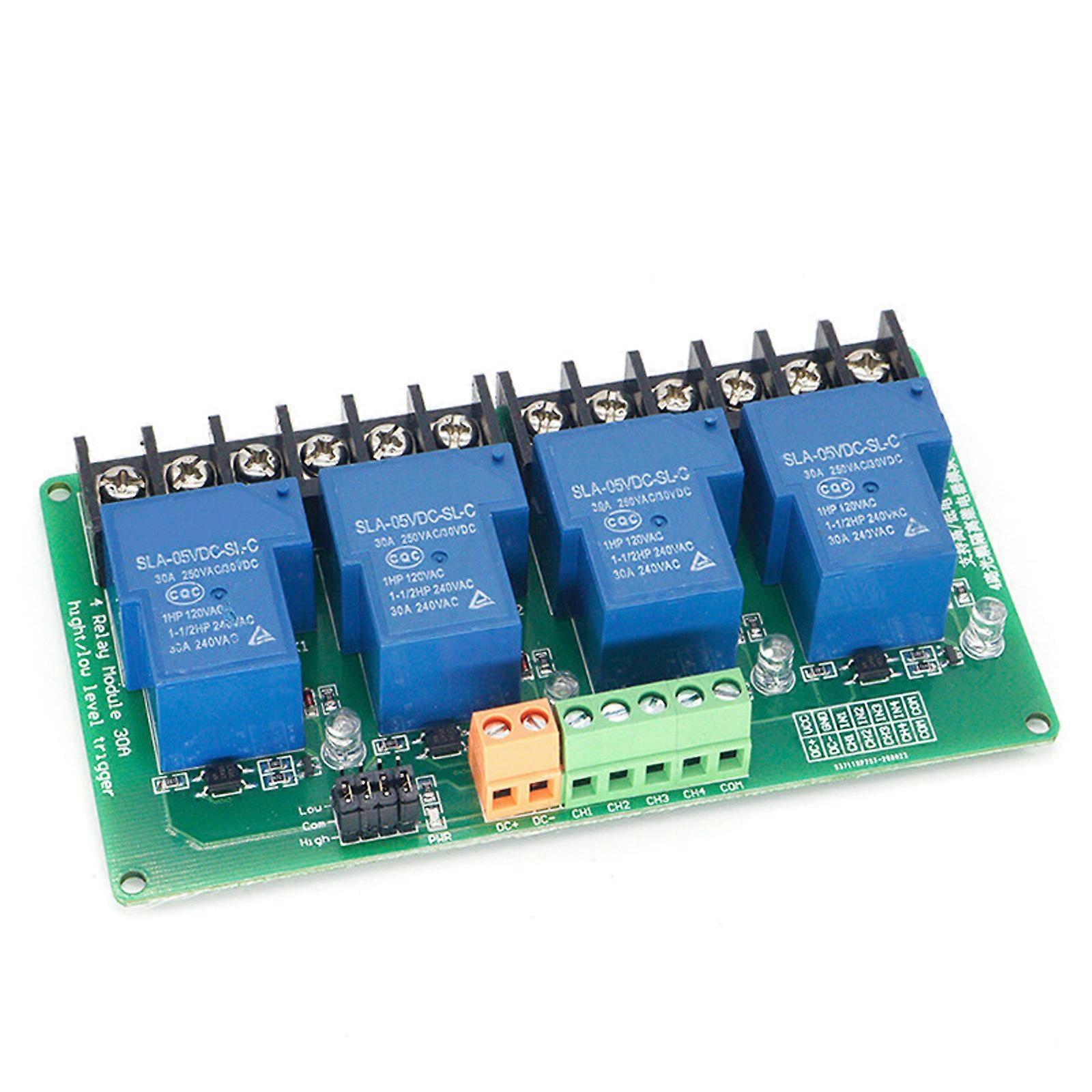 4 Channel Relays Module for PLC Automation Equipment Control Industrial Control DC30V AC250V with Optocoupler Isolation Multicolor