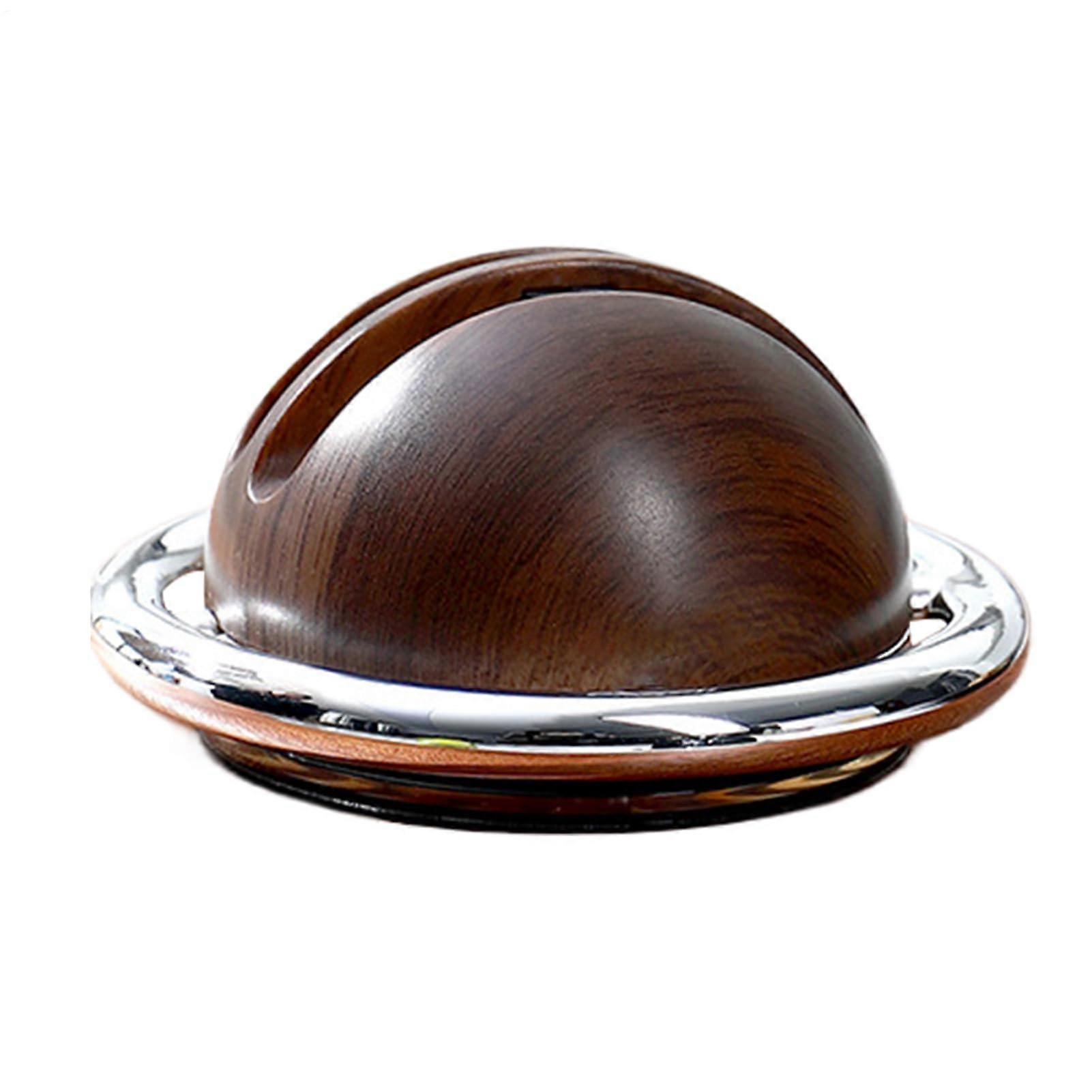 Knife Sharpener with Suction Cup Base, DoubleSided Whetstone for Kitchen Chef Knives and Scissors, Black Walnut