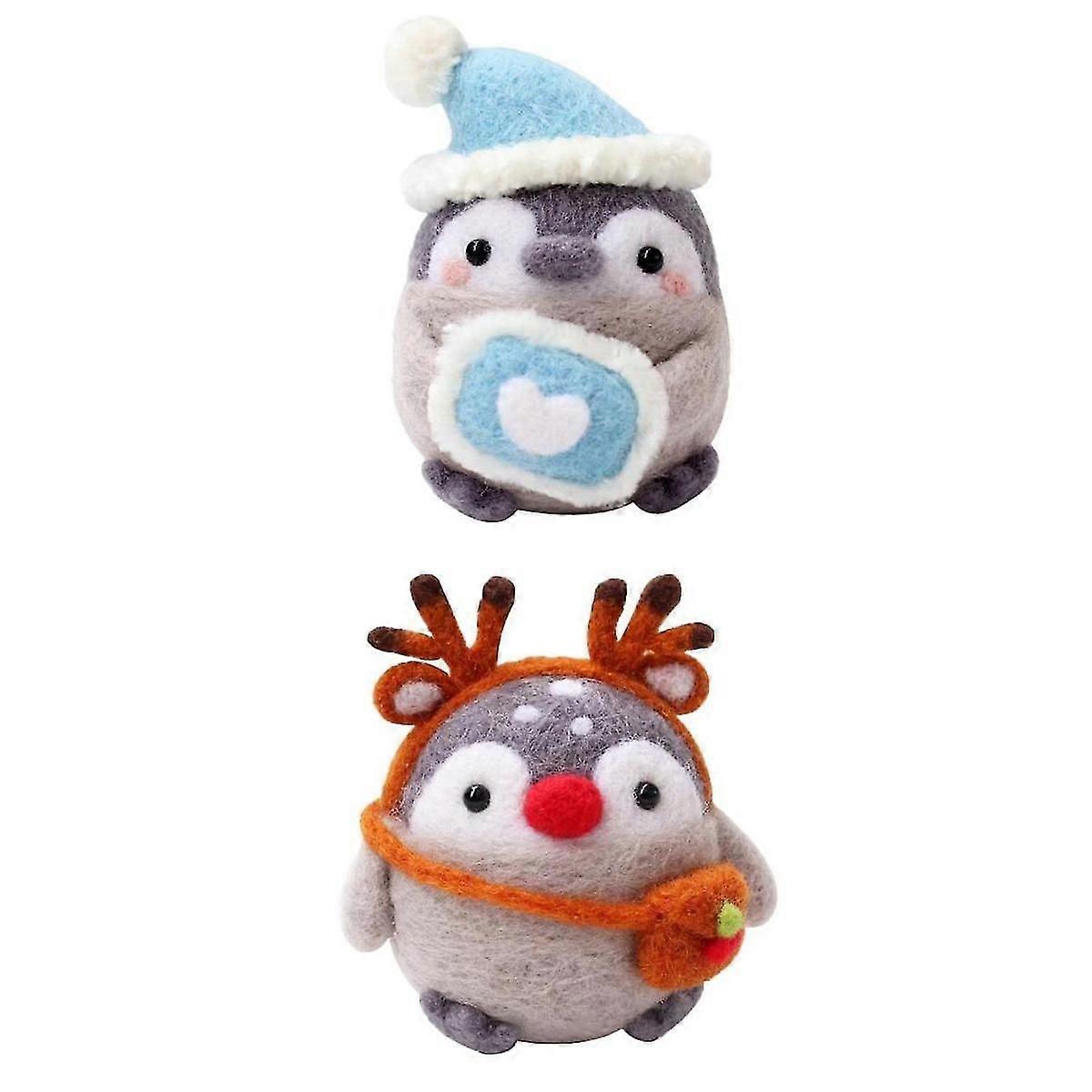2x Penguin Needle Felting Starter Kit for Beginners with Instruction