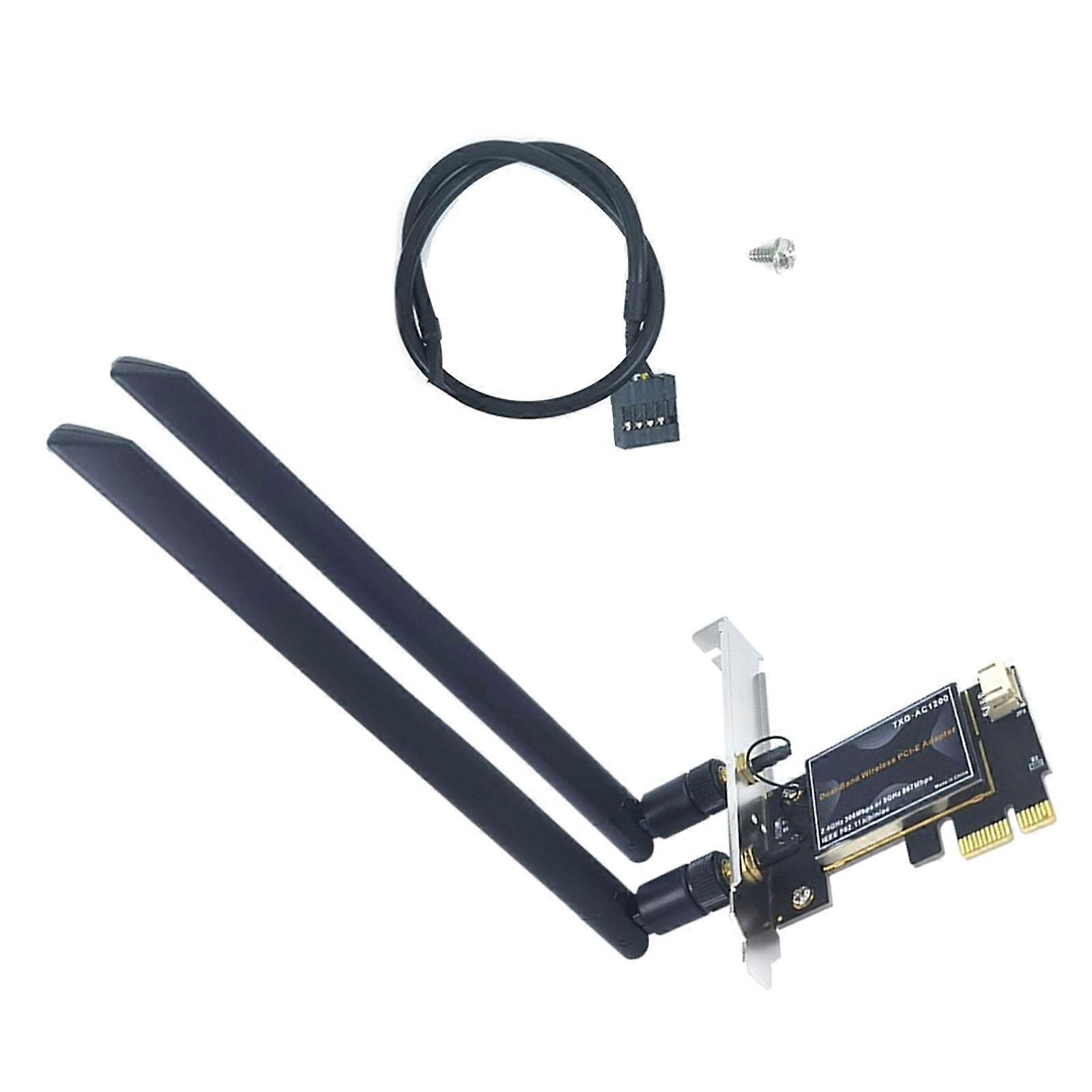 1200Mbps PCIE Wifi Receiver TXG-AC1200 WIFI Card 2.4Ghz 5Ghz  BT4.1 1200M Fast Wirelessly WLAN Adapters Multicolor