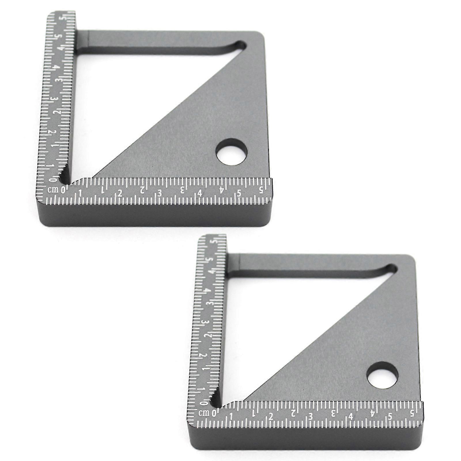 Ergonomic Aluminum Metal Multiple Task Ruler For Woodworkers Featuring Mechanism And Double Angle Marking Capabilities Multicolor