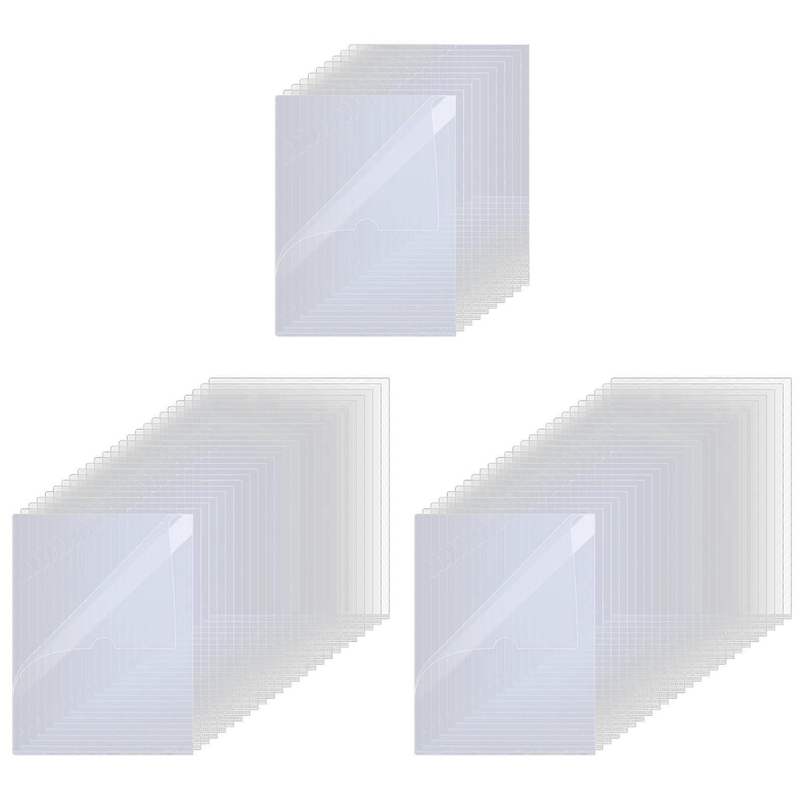 Pack of 60 Transparent Filing Sleeves with Label Space Easy to Clean and Maintain for Long Term Document Safety Multicolor