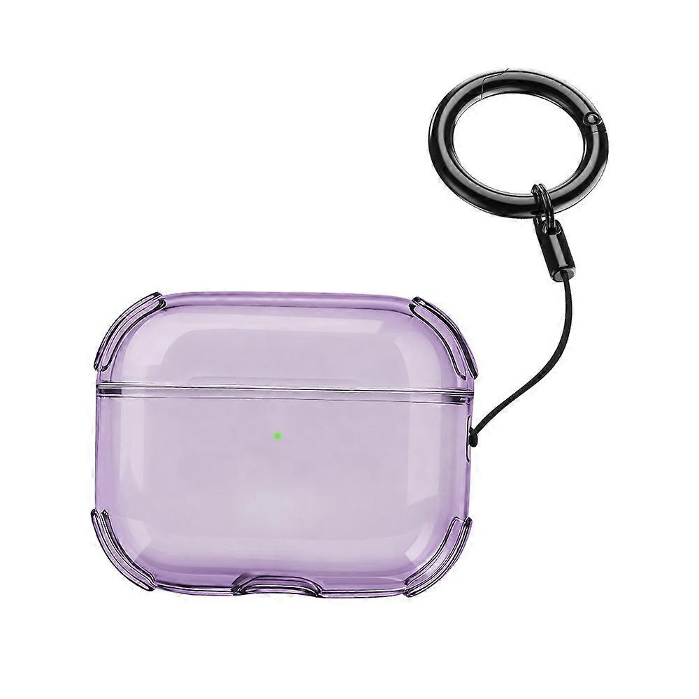 Compatible For Apple AirPods Pro Case Ultra Thin Matte TPU Earbuds Protective Cover with Strap Ring