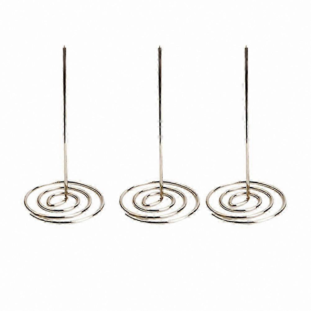 3-Pack Practical Menu Tool Fork Invoice Document Notes Metal Needle Holder Storage Organizer for Office and Restaurant Use (Silver)