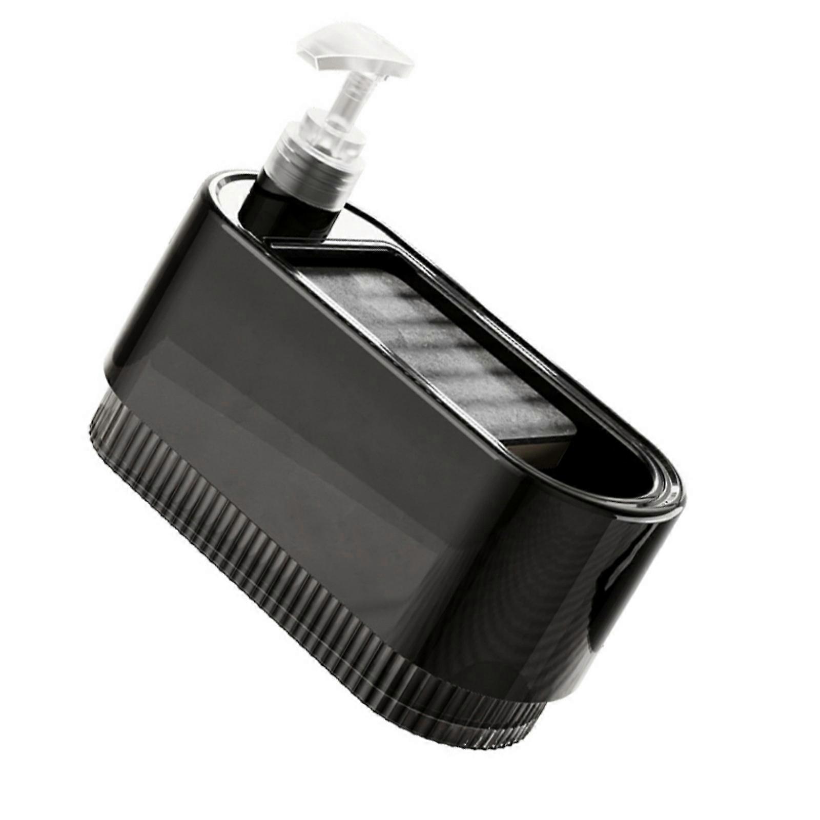 Space Saving Liquid Soap Organizer Press Type Container Leakproof Structure Sponge Holder For Clean Countertops  Transparent gray bla