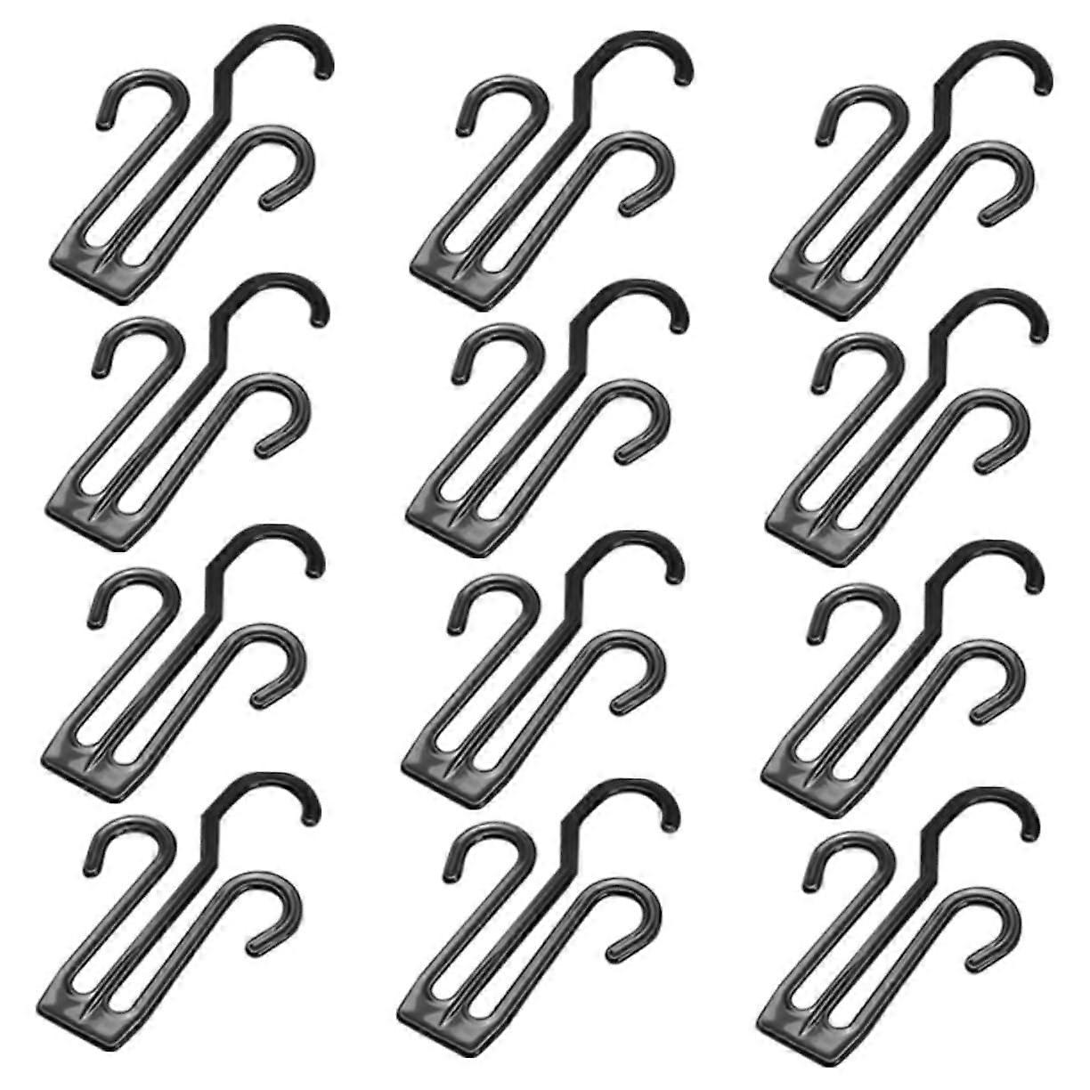 12pcs Plastic Shoe Hangers Double Hook Drying Rack Space Saving Organizer for Balcony