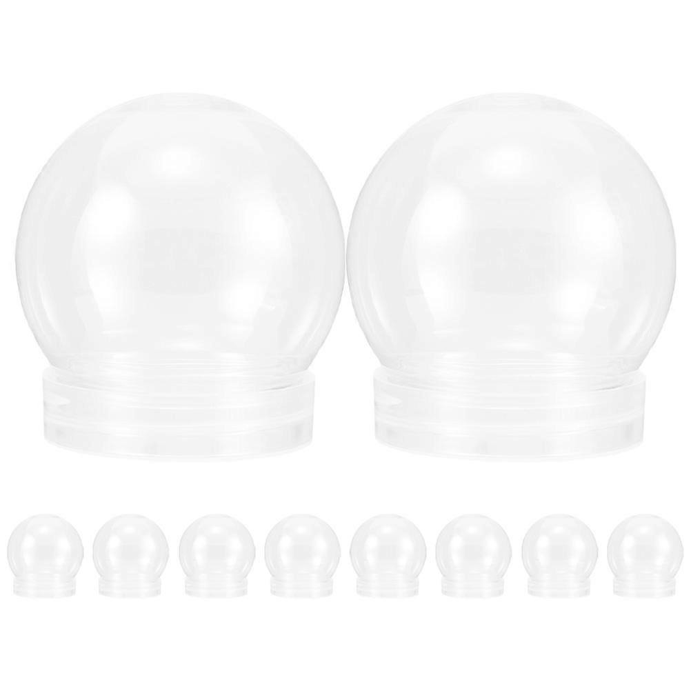 10Pcs DIY Snow Globe Jars for Crafting Clear Plastic Candy Containers