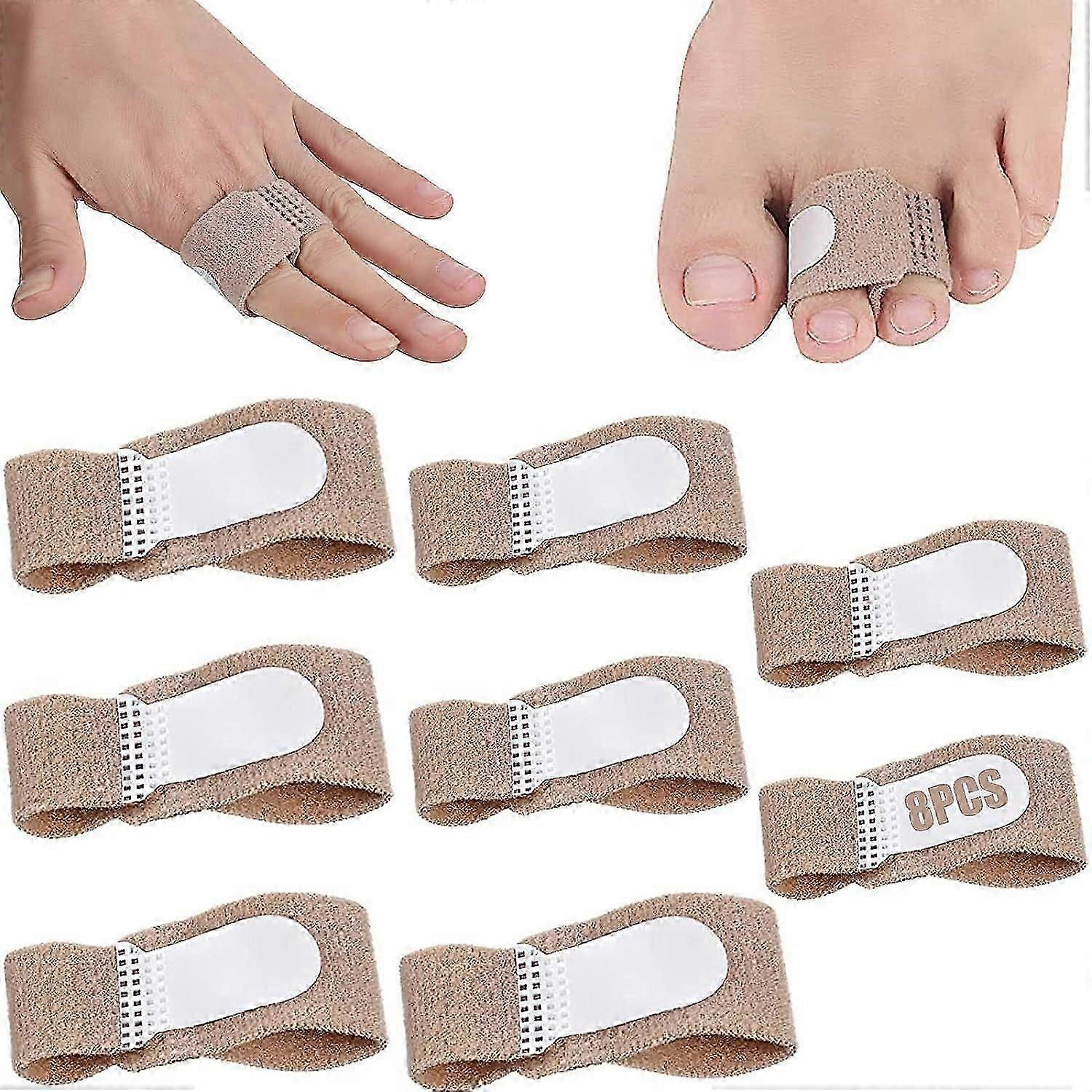 Broken Toes 8 Pieces Hammer Toe Bandage Toe Bandages Toe Protection Hammer Toe Bandage Toe Splint Toe Cushion Hammer Toe Splint Finger Splint Hammer T