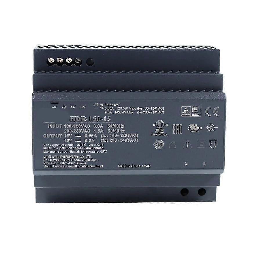 150W 15V DIN Rail Power Supply Ultra Slim Step Design Stable Output for Industrial Use