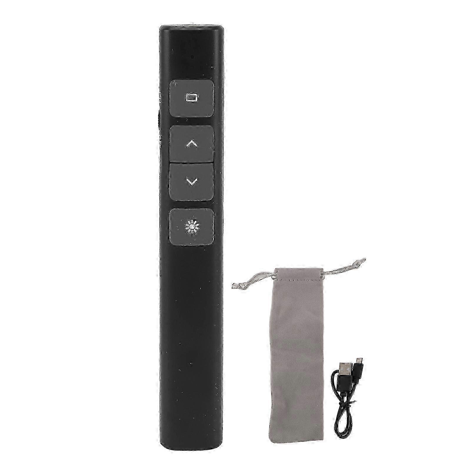 Presentation Clicker Multifunction Accurate High Sensitivity Wireless Charging PPT Page Turning Pen for Business Meeting Teaching Black(YMCAT) w