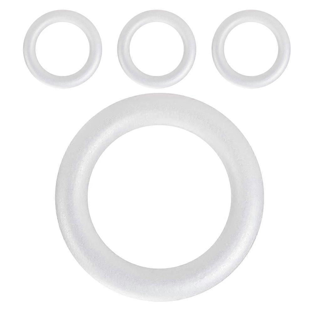 Foam Wreath Rings for Crafts Lightweight Solid Round Base 4Pcs