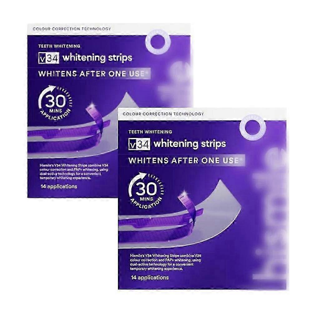 V34 whitening strips Whitens After One Use，Tooth Stain Treatment, Combining Whitening and Colour Correction