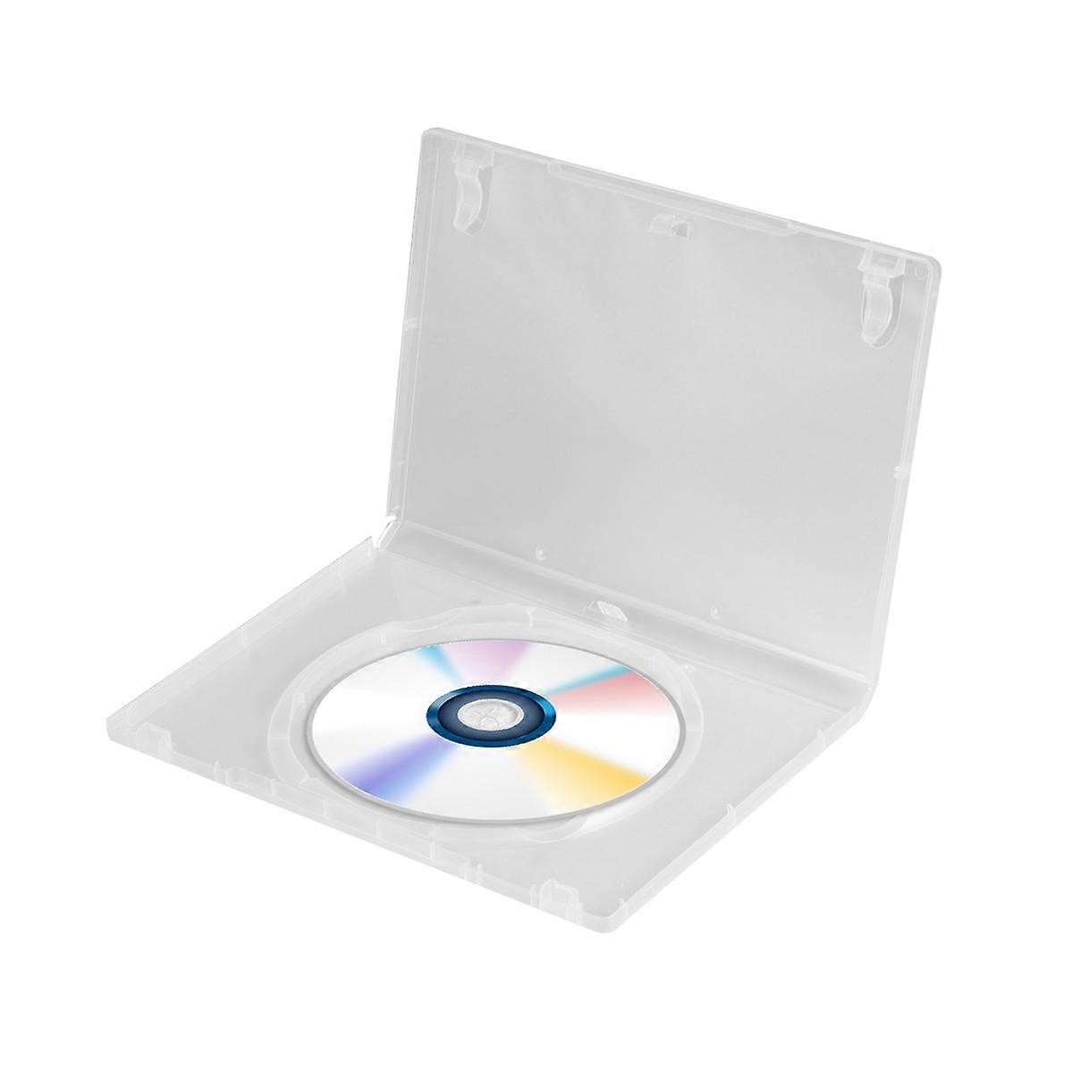 Cd Storage Holder Single Disc for Home Use 30Pcs Transparent White Box