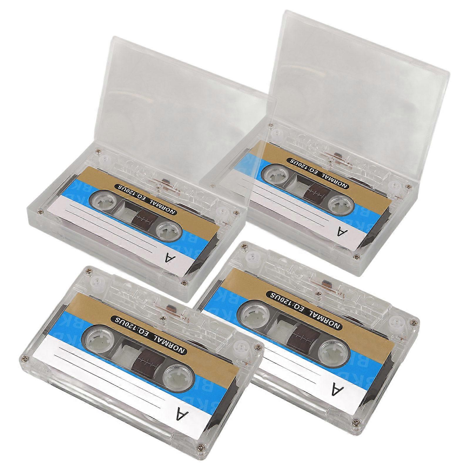Recordable Blank Cassette Tapes for Lectures 4Pcs Professional Audio Media