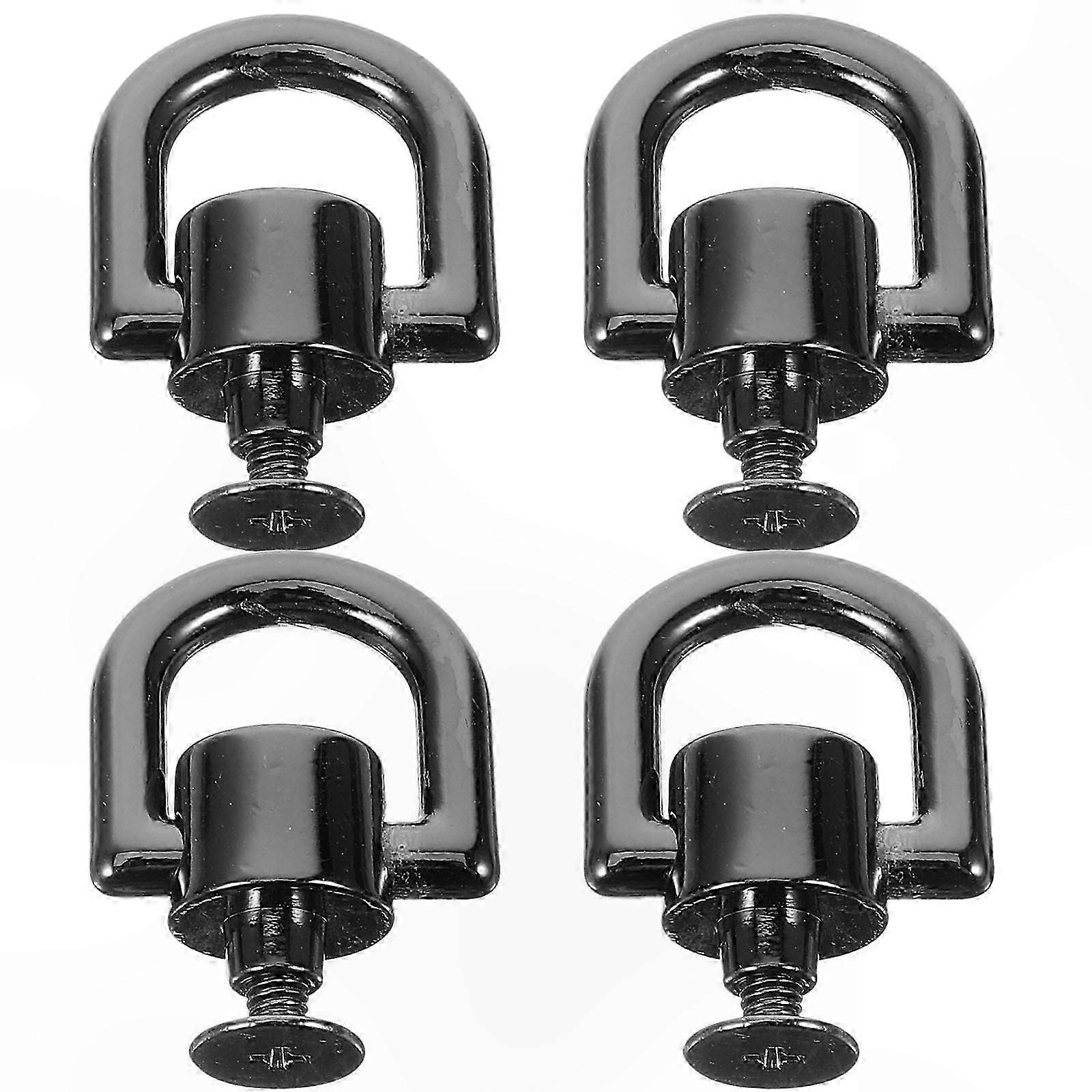 4-Pack Rotating Rivet Stud D-Rings for Backpacks and Purses Multi-Functional Accessory Fittings