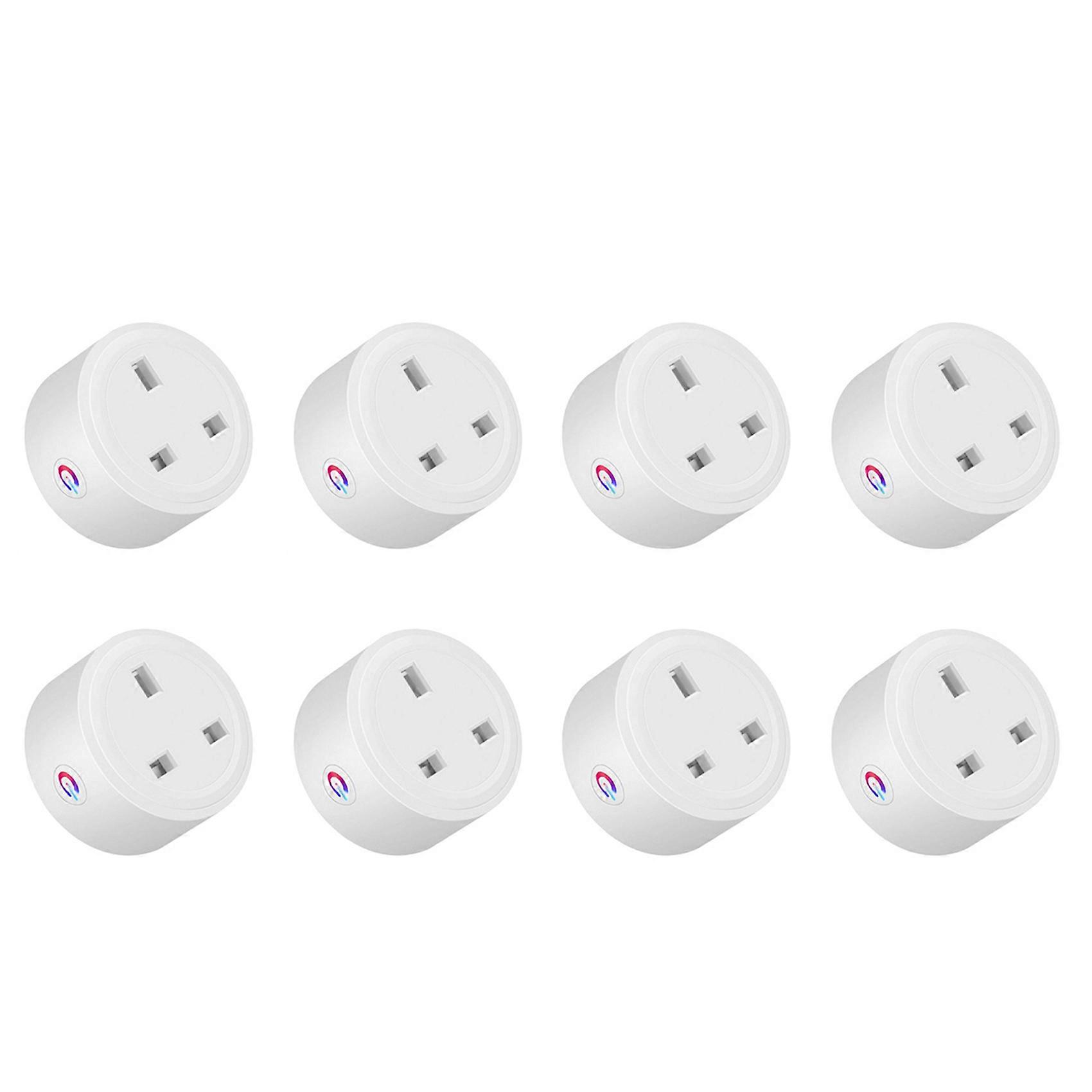 8X Tuya Zigbee Smart Socket 16A Home Powers Monitor Powers Outlet Smart Life Voice Control Alexa Timing DIY UK Plug