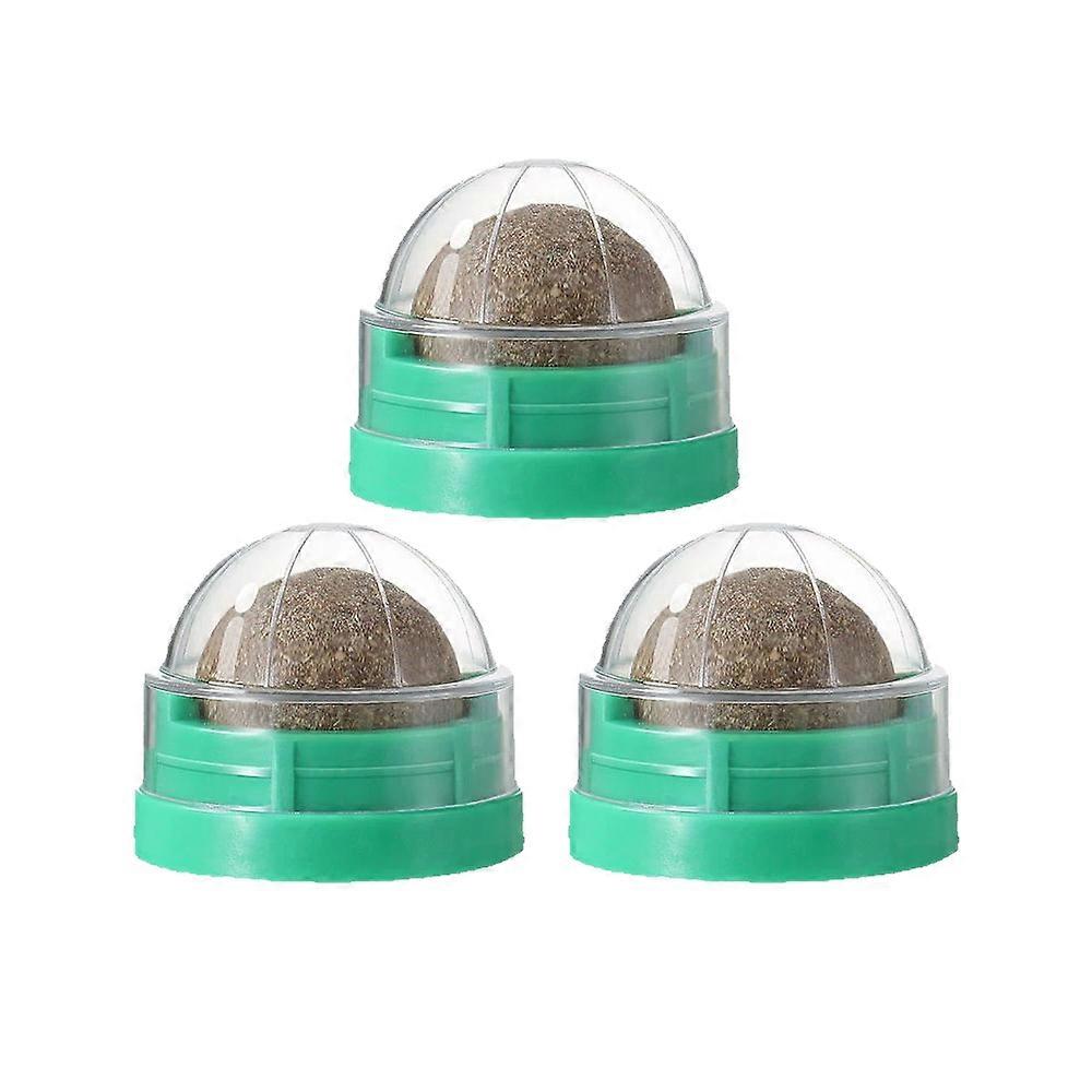 Boules d'herbe �� chat pour chats, jouets muraux d'herbe �� chat, l��chage de chaton, jouets �� macher, nettoyage des dents, ��limination des bou