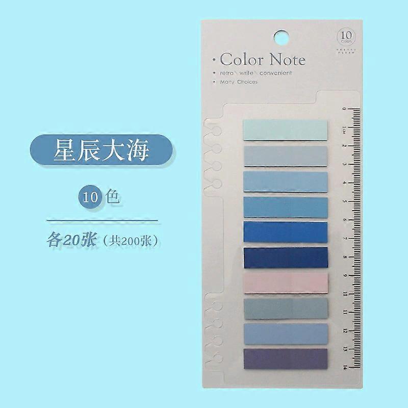 MOHAMM 200 Sheets Sticky Notes Set with Ruler for Index Tabs Page Markers To Do List Planners School Office Stationery Supplies