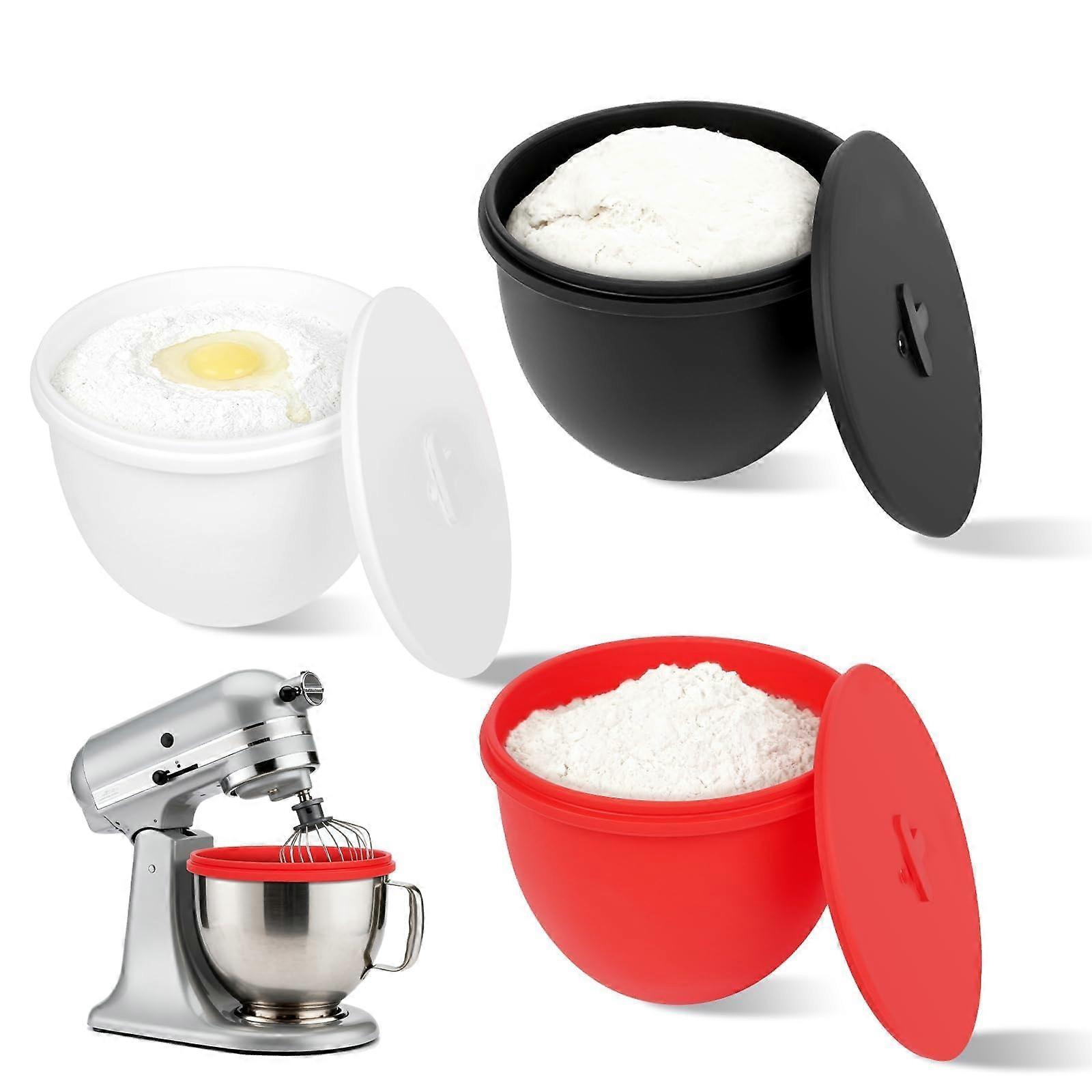 Silicone 5Qt Bowl Liners with Lids for KitchenAid Mixer, Scratch Protection, Dishwasher Safe