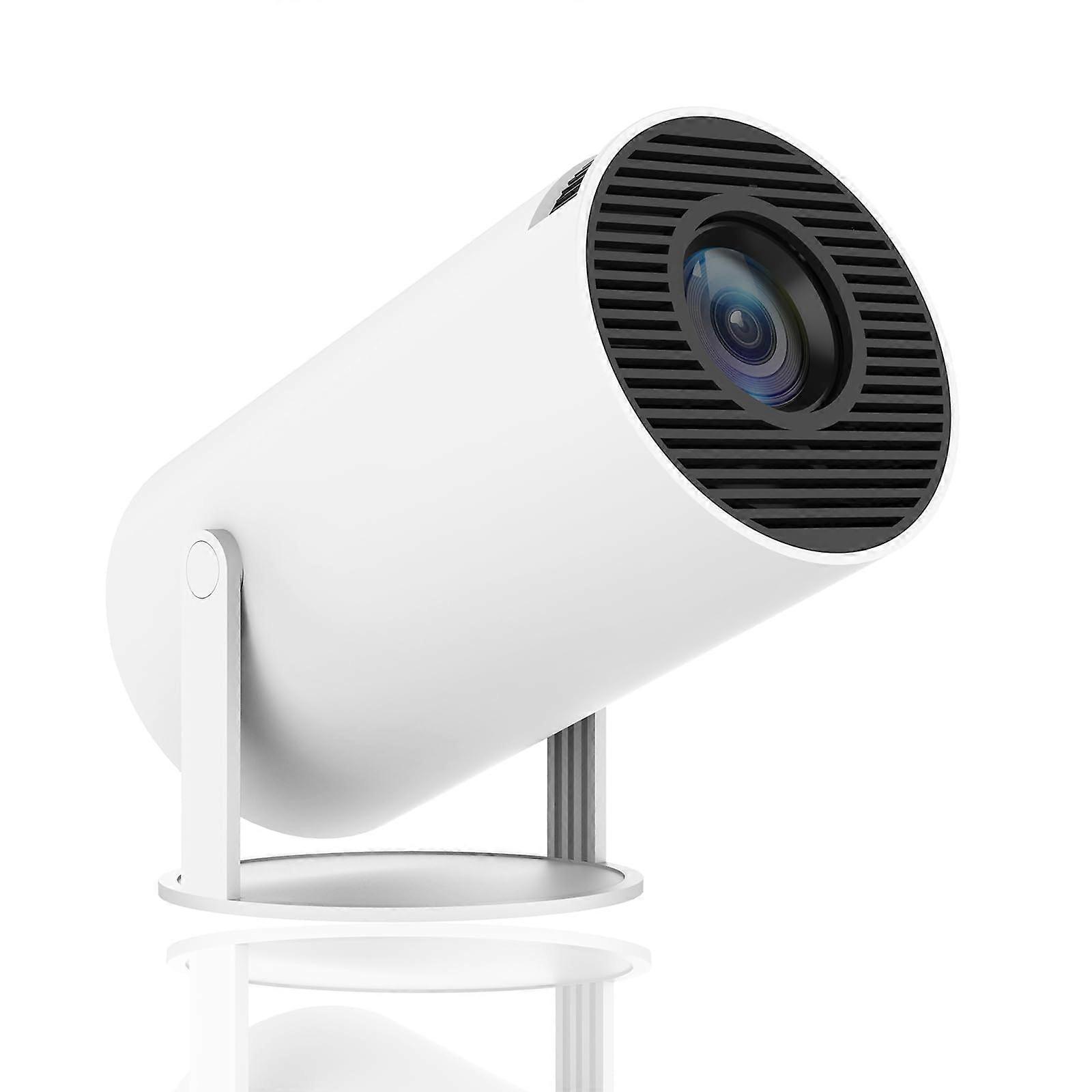 Smart Mini Projector 40130 Inch 4K 5G WiFi, Bluetooth 5.0, Android iOS Windows, TV Stick HDMI USB 3.5mm Audio, White