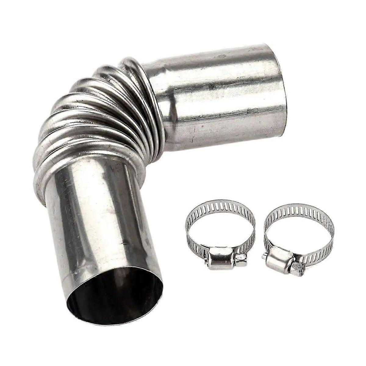 Diesel Parking Heater Exhaust Pipe 24mm Elbow Connector with Clamps for Eberspacher Webasto