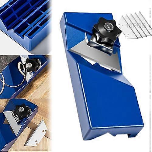 Drywall Cutting Tool with Replaceable Bevel Blades, 45° Edge Gypsum Board Hand Plane, Blue