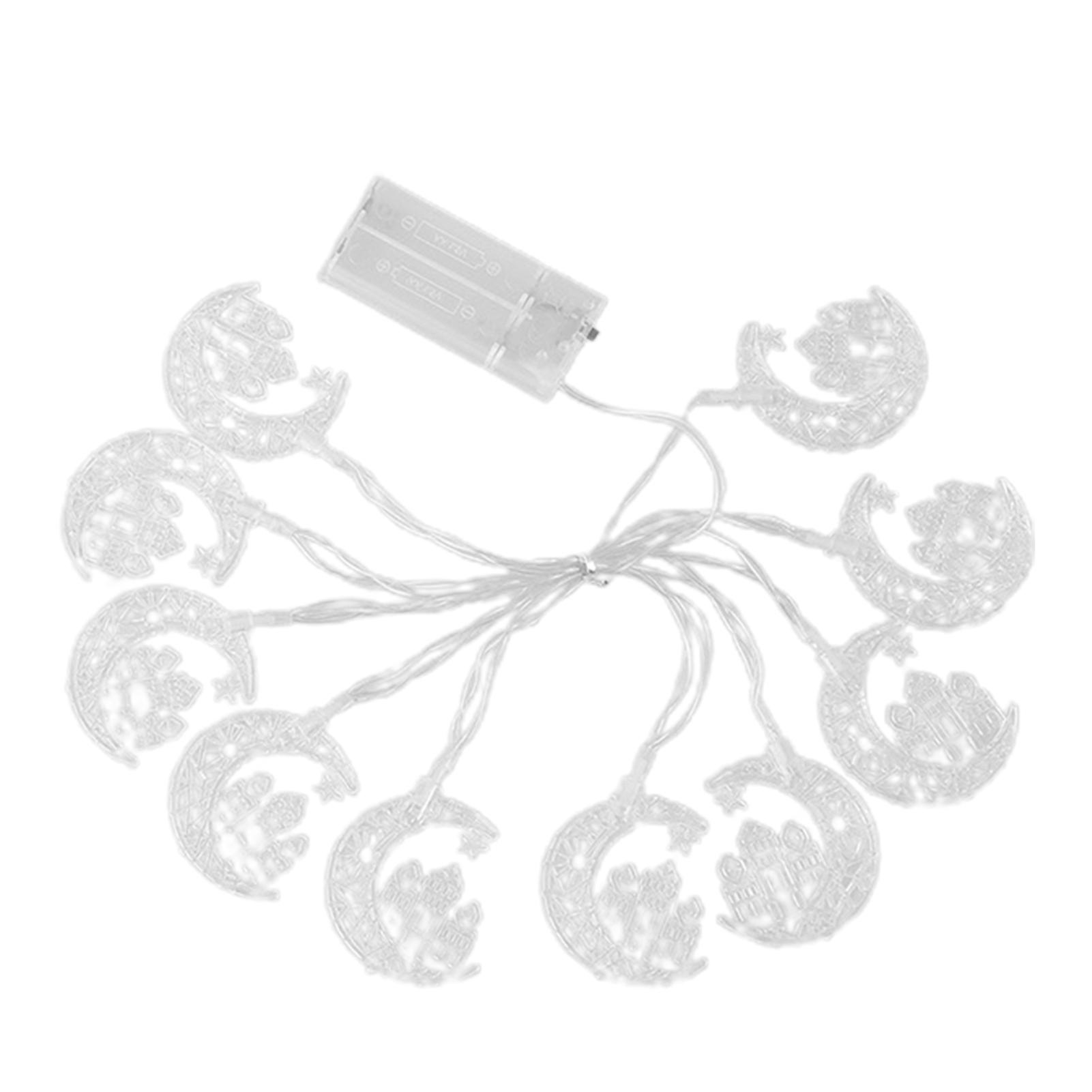Ramadan Fairy String Lights Eid Moon Castle Lantern Lamp Decorative Lights