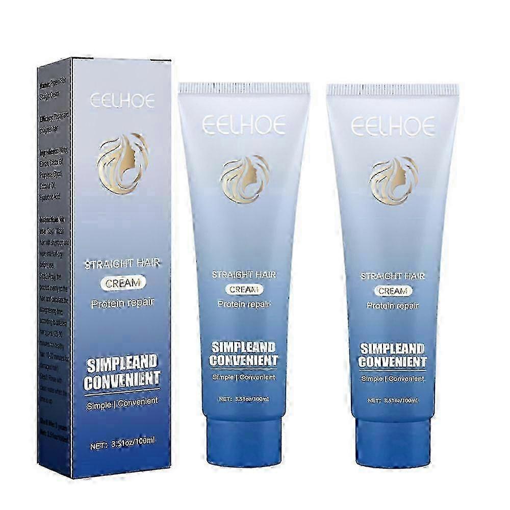 2x proteinkorrigerende rettehårkrem rett hårkrem glatt 100ml