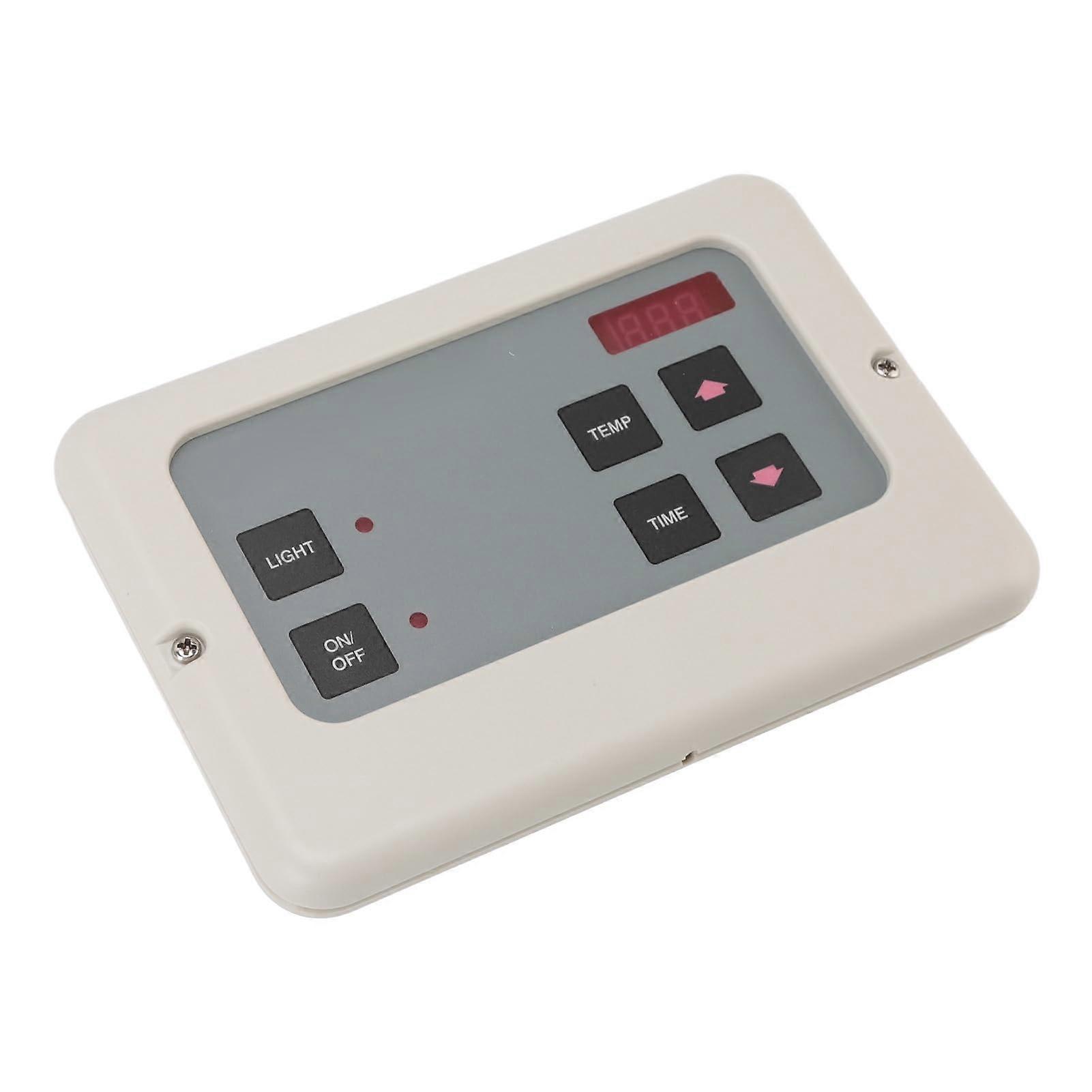 Sauna Temperature Controller with Precise Temp and Timer, Wall Mount Steam Generator Control White