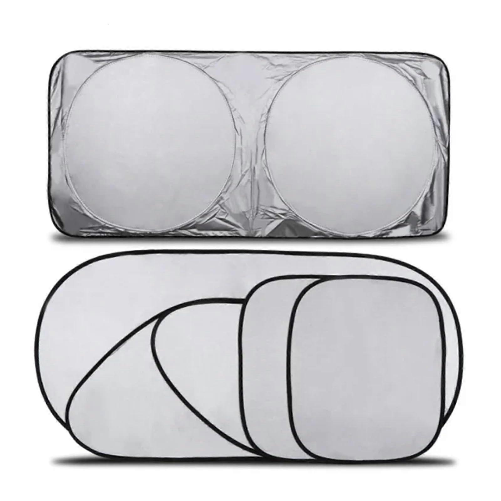 Car Sun Shade 6Piece Set UV Protection Foldable Windshield Sunshade for Front and Side Windows