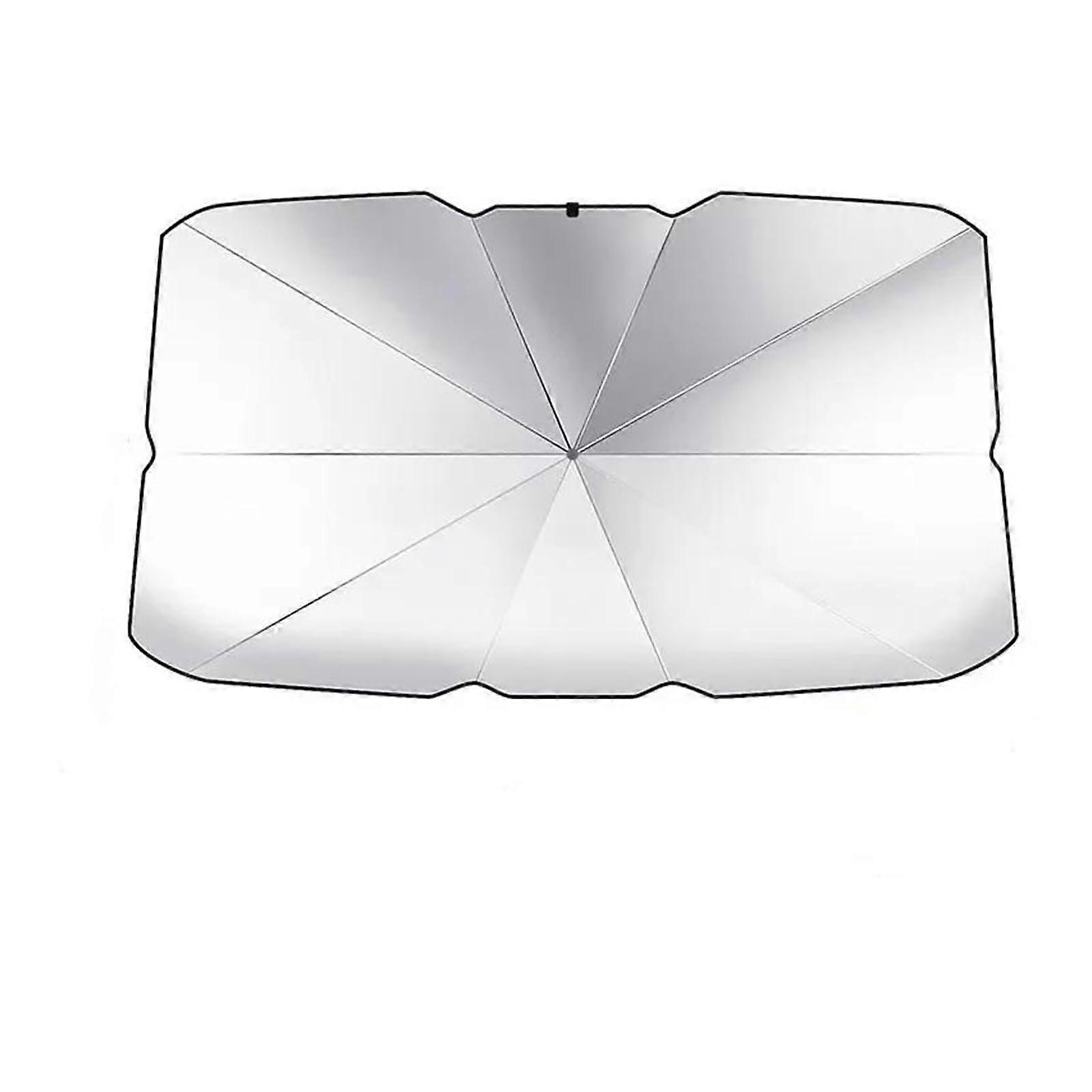 Car Sunshade Windshield Sun Shade Foldable UV Protection Heat Reduction Small Silver Coated