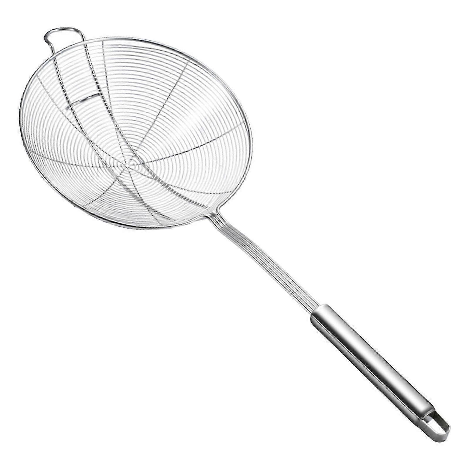 25-26 Hot Pot Filter Spoon Solid Spider Strainer Ladle Skimmer Stainless Steel Practical Creativity Silver Kitchenware
