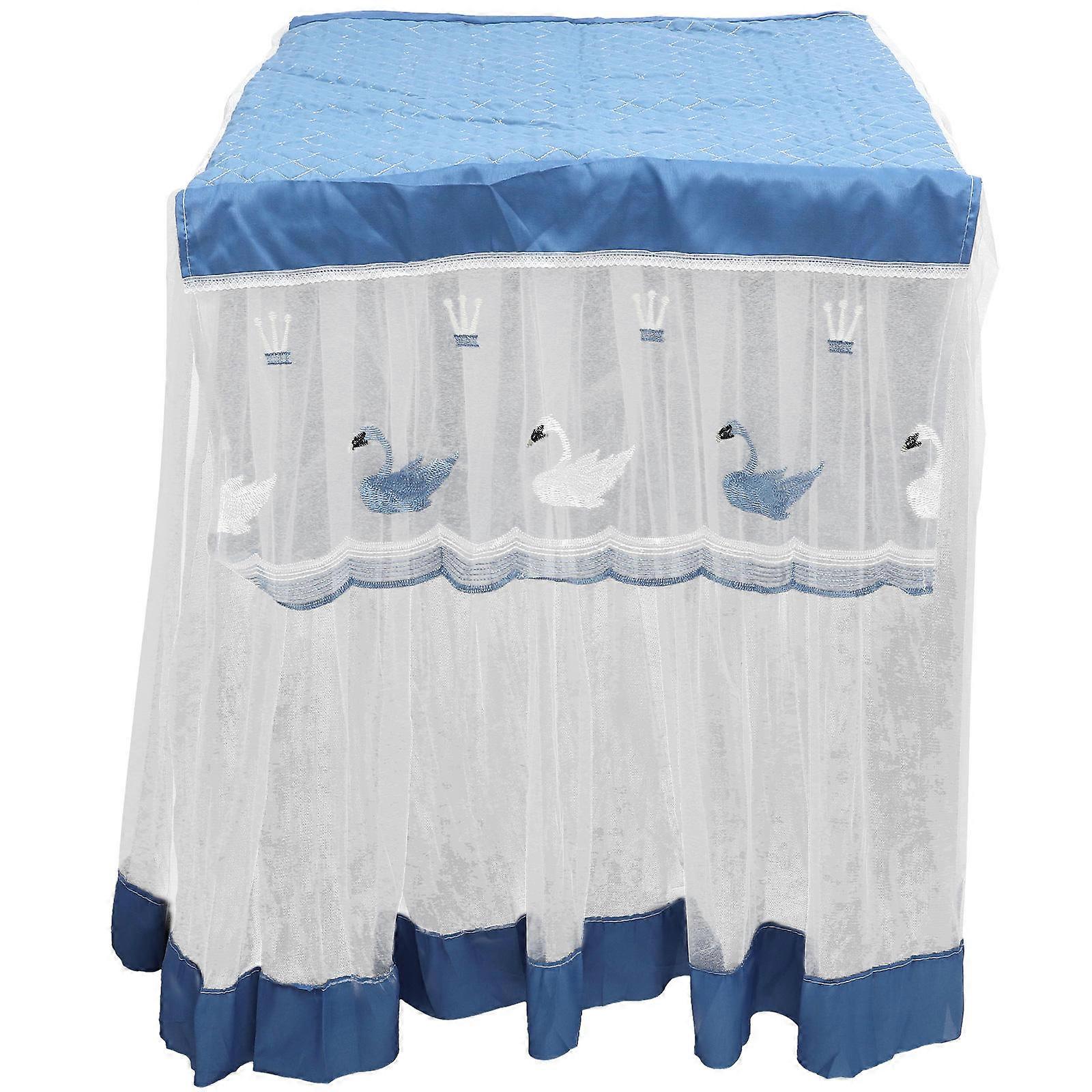Decorative Washing Machine Cover Ideal For Bathroom Kitchen Blue Rectangular Protective 1Pack