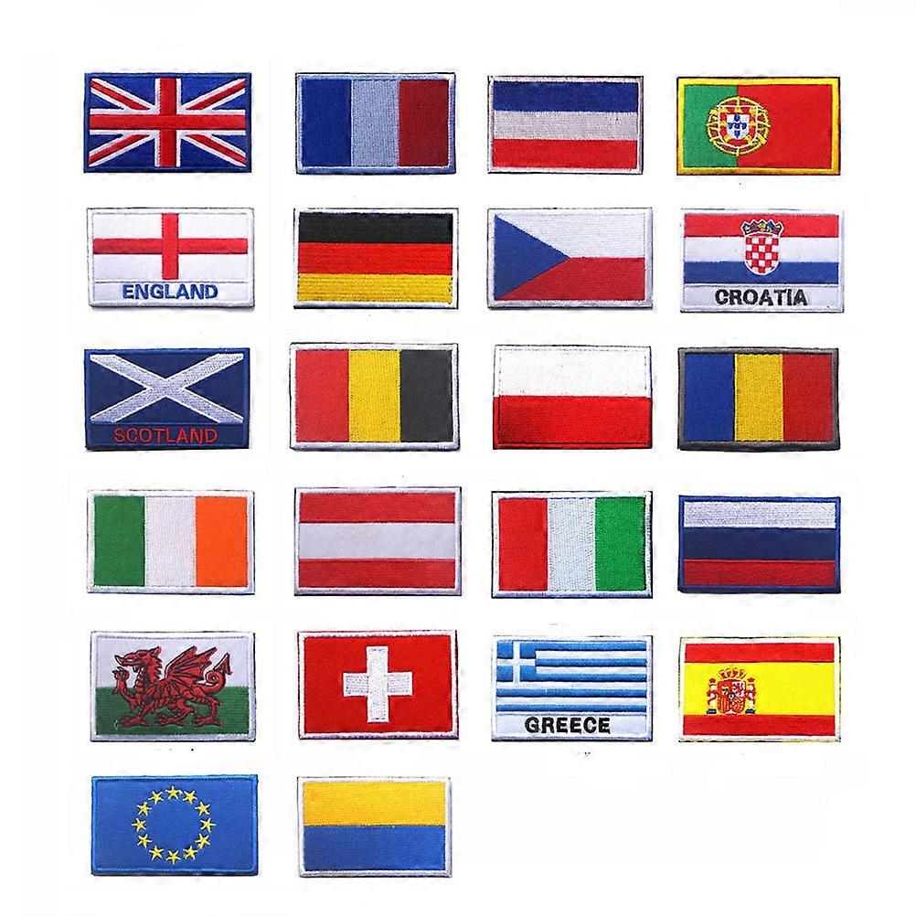 Nasjonal flagglapp sportsmerketilbehør 5 stk. for bruk av klær