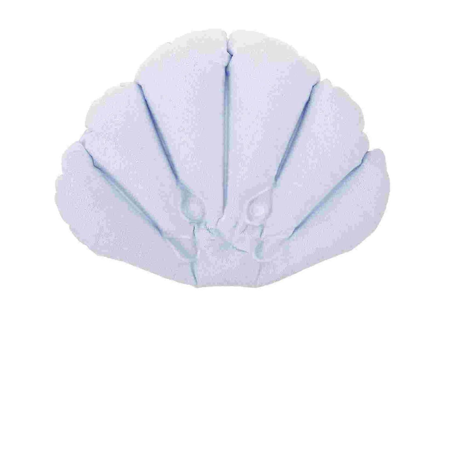 Bath Pillow with Suction Cups Ergonomic Neck Support Quick Dry Non Slip Spa Cushion for Bathtub