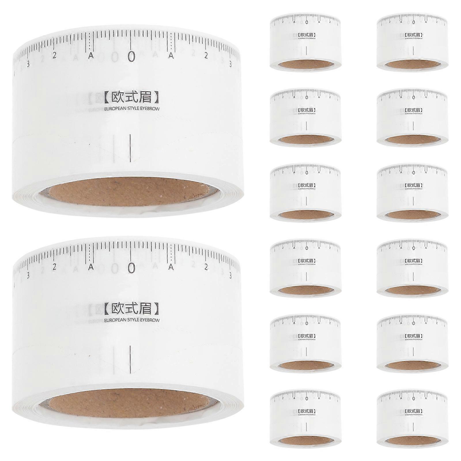 Positioning Eyebrow Ruler Symmetry Measurement White Paper Rectangular Shape For 50Pcs