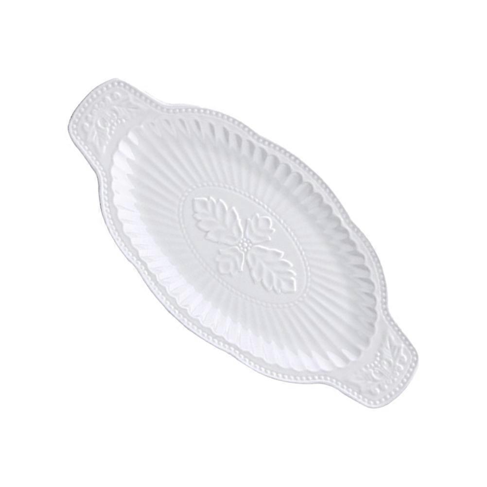 Bone China Ceramic Fish Plate for Kitchen Use 1Pcs Portable Serving Dish