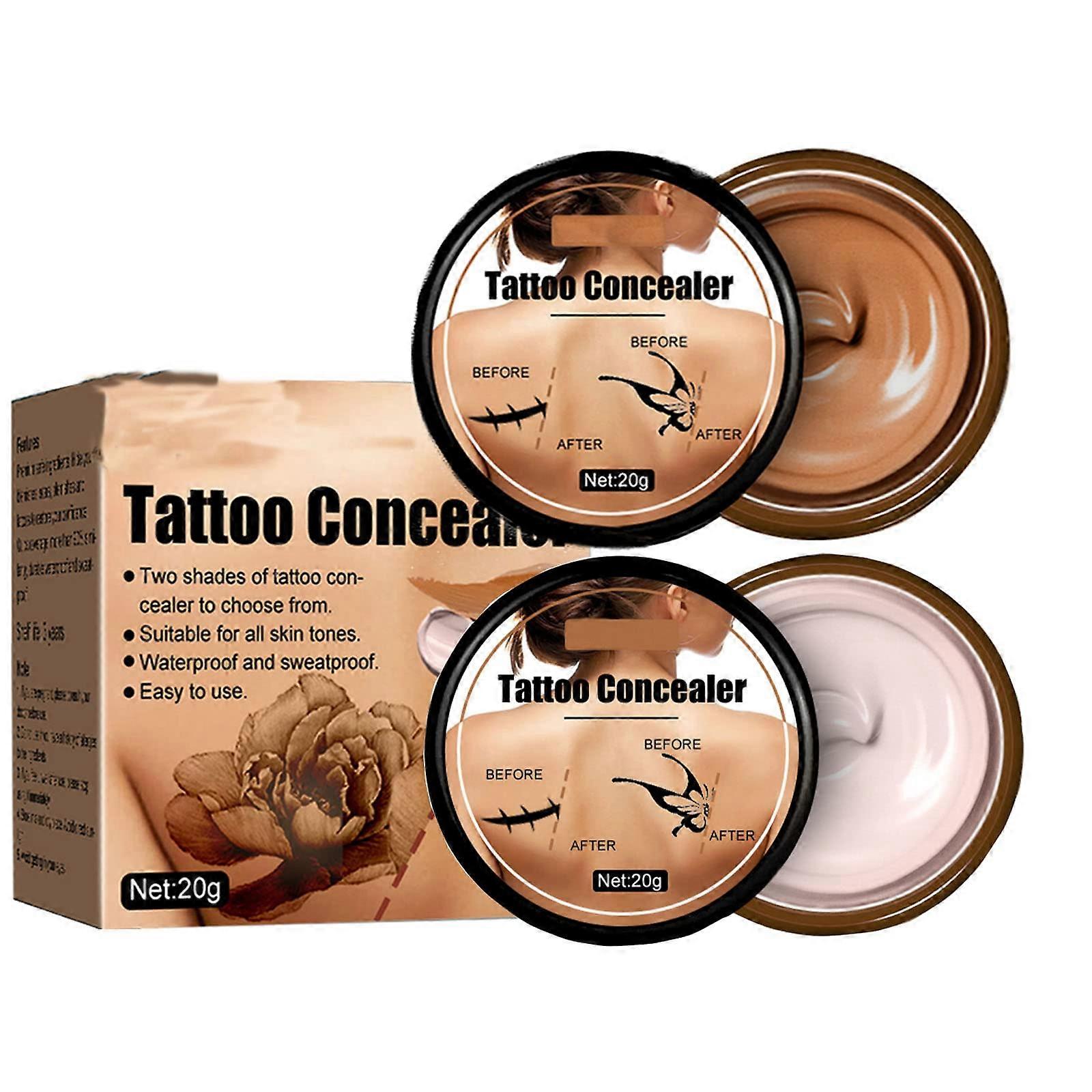 Waterproof Tattoo Cover Up Makeup for Scars and Birthmarks, Long Lasting Full Coverage Concealer