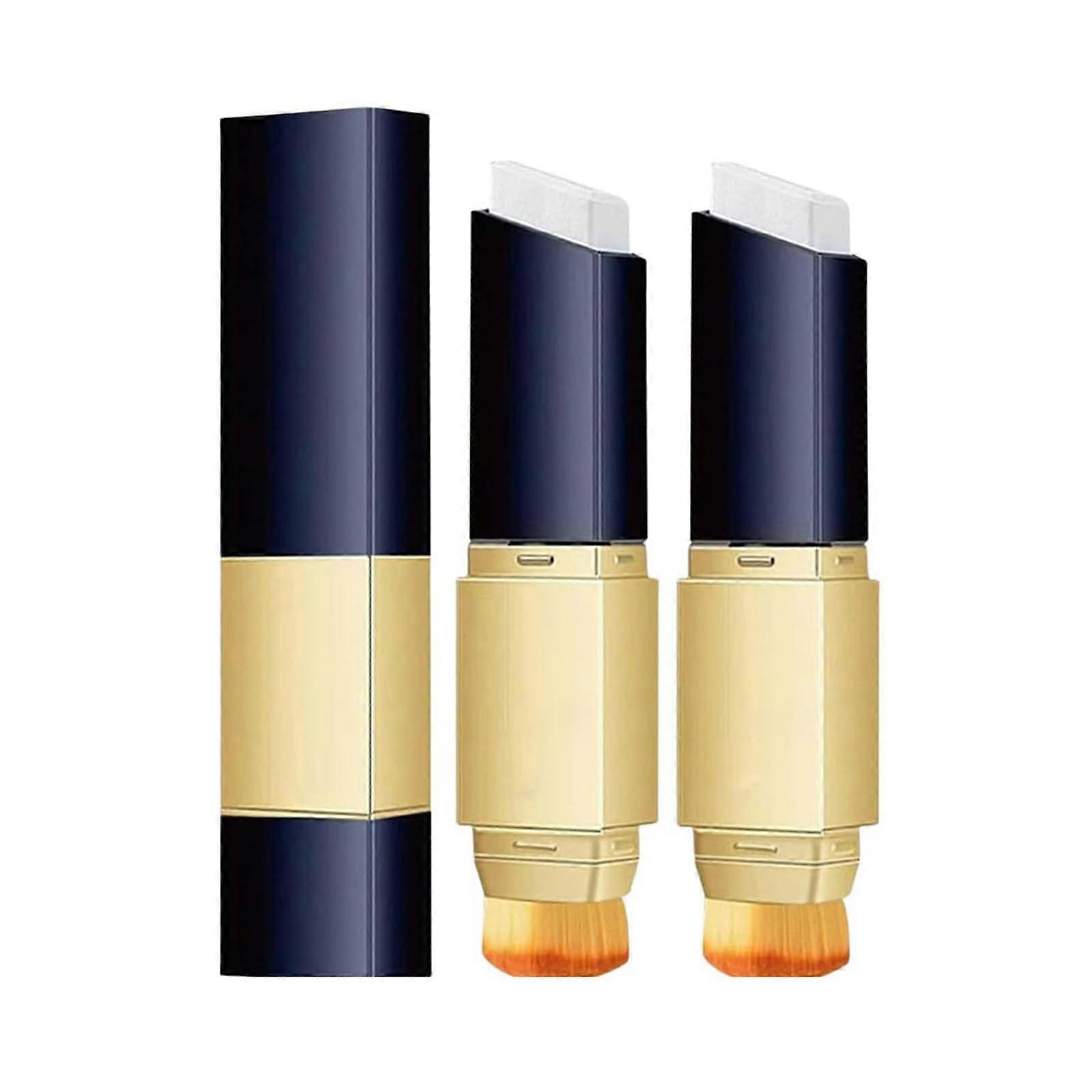 2in1 Foundation and Concealer Stick with Builtin Brush, Waterproof LongLasting Full Coverage