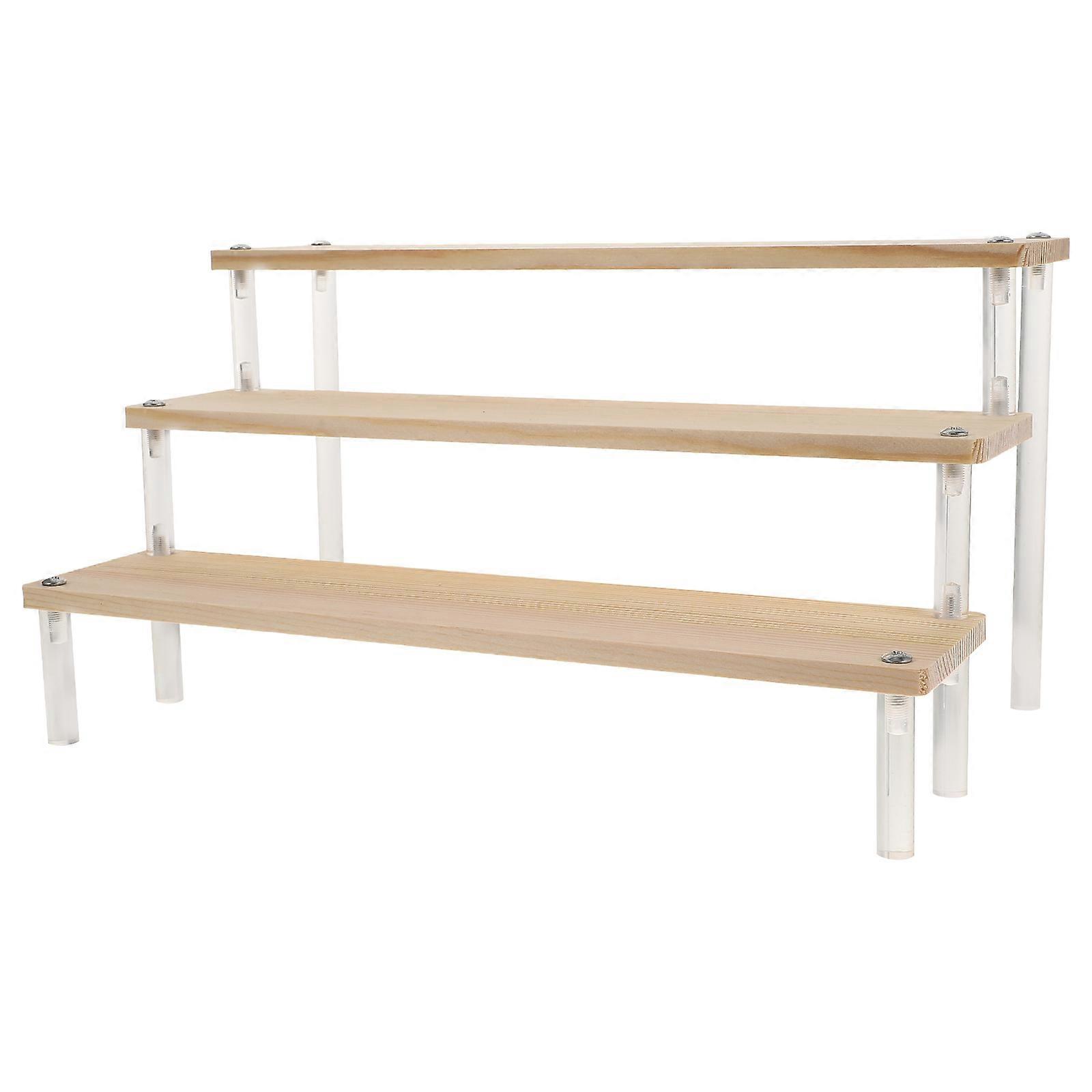 Display Rack Collection Storage Rack for Storage with Acrylic and Wood