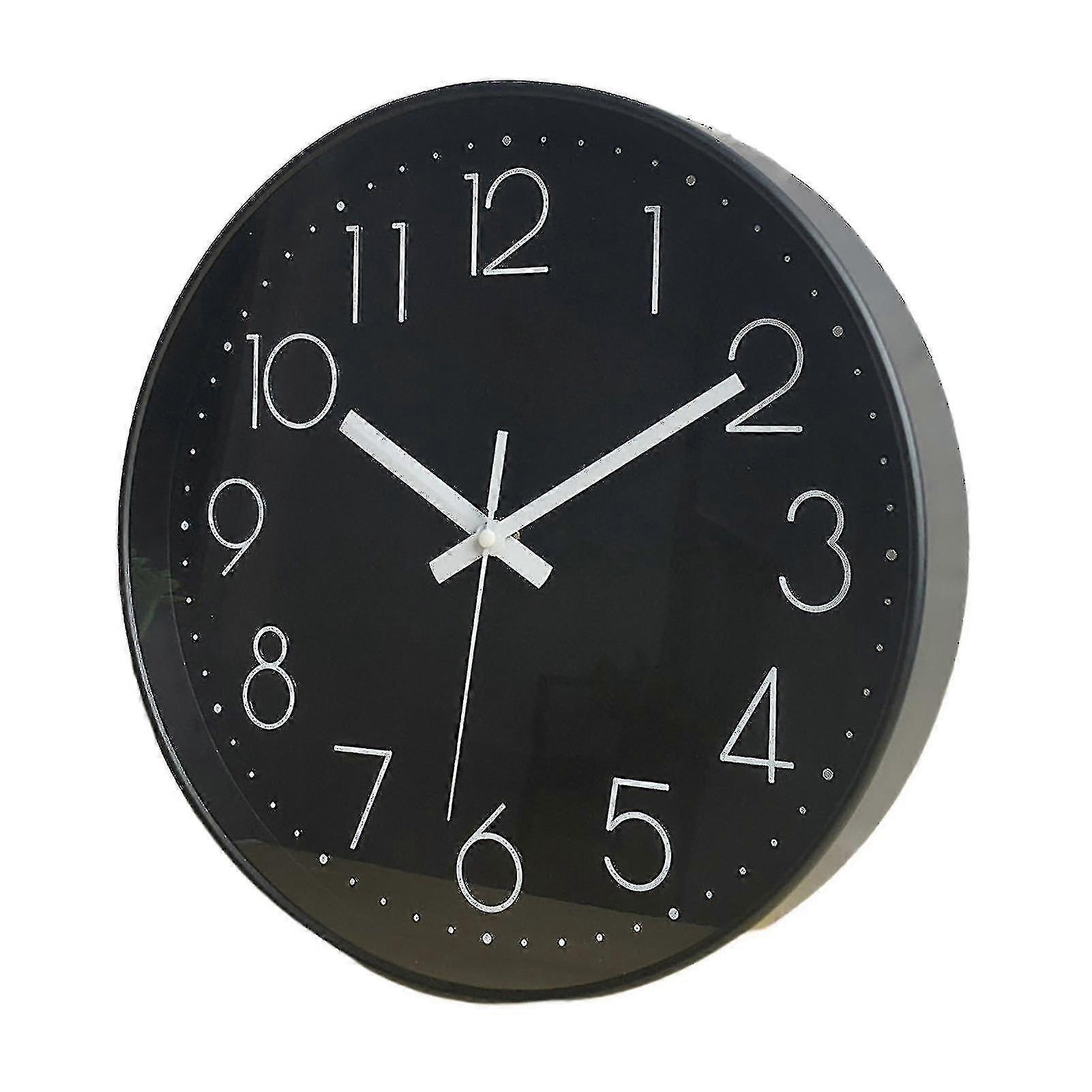 10 Inch Wall Clock Round Hanging Noiseless 3d Number Quartz Clock
