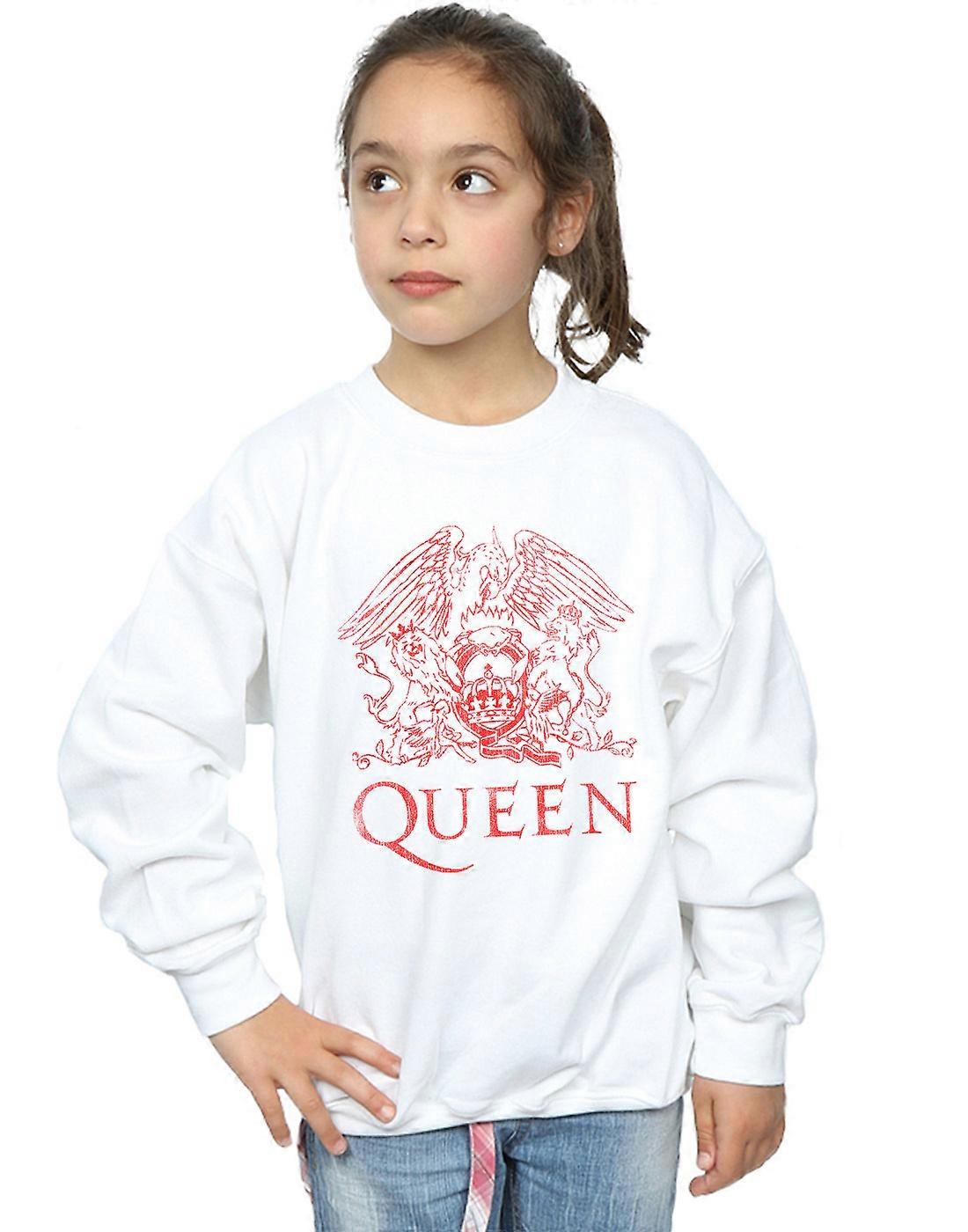 Queen Girls Distressed Crest Sweatshirt